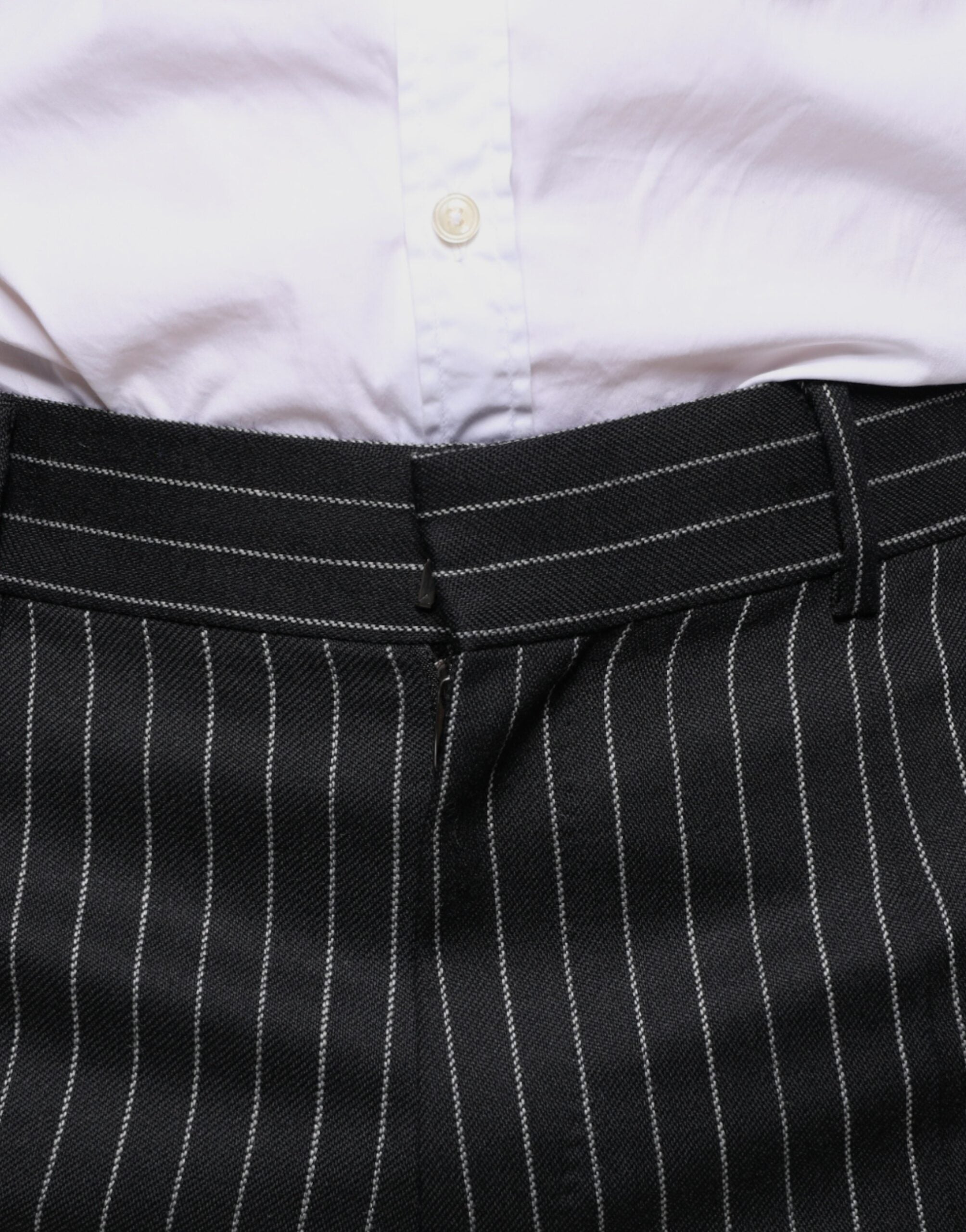 Dolce & Gabbana Black Stripes Skinny Men Dress Pants -   -  Dolce & Gabbana.