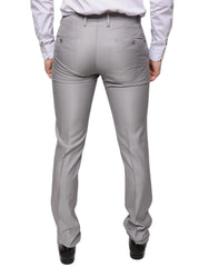 Dolce & Gabbana Light Gray Wool Dress Pants -   -  Dolce & Gabbana.