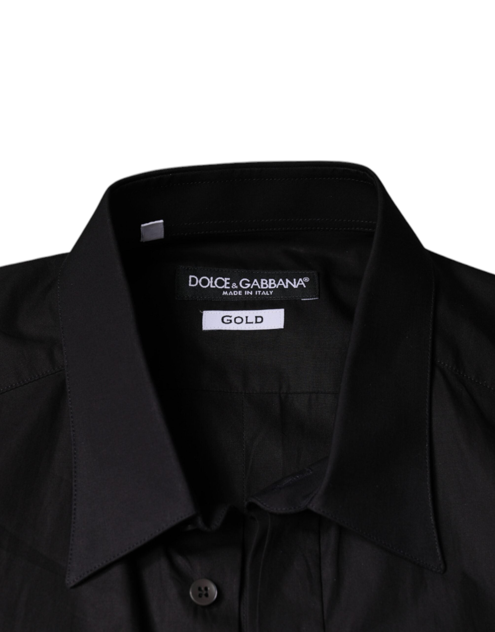 Dolce & Gabbana Black King Crown Embroidered GOLD Dress Shirt -   -  Dolce & Gabbana.