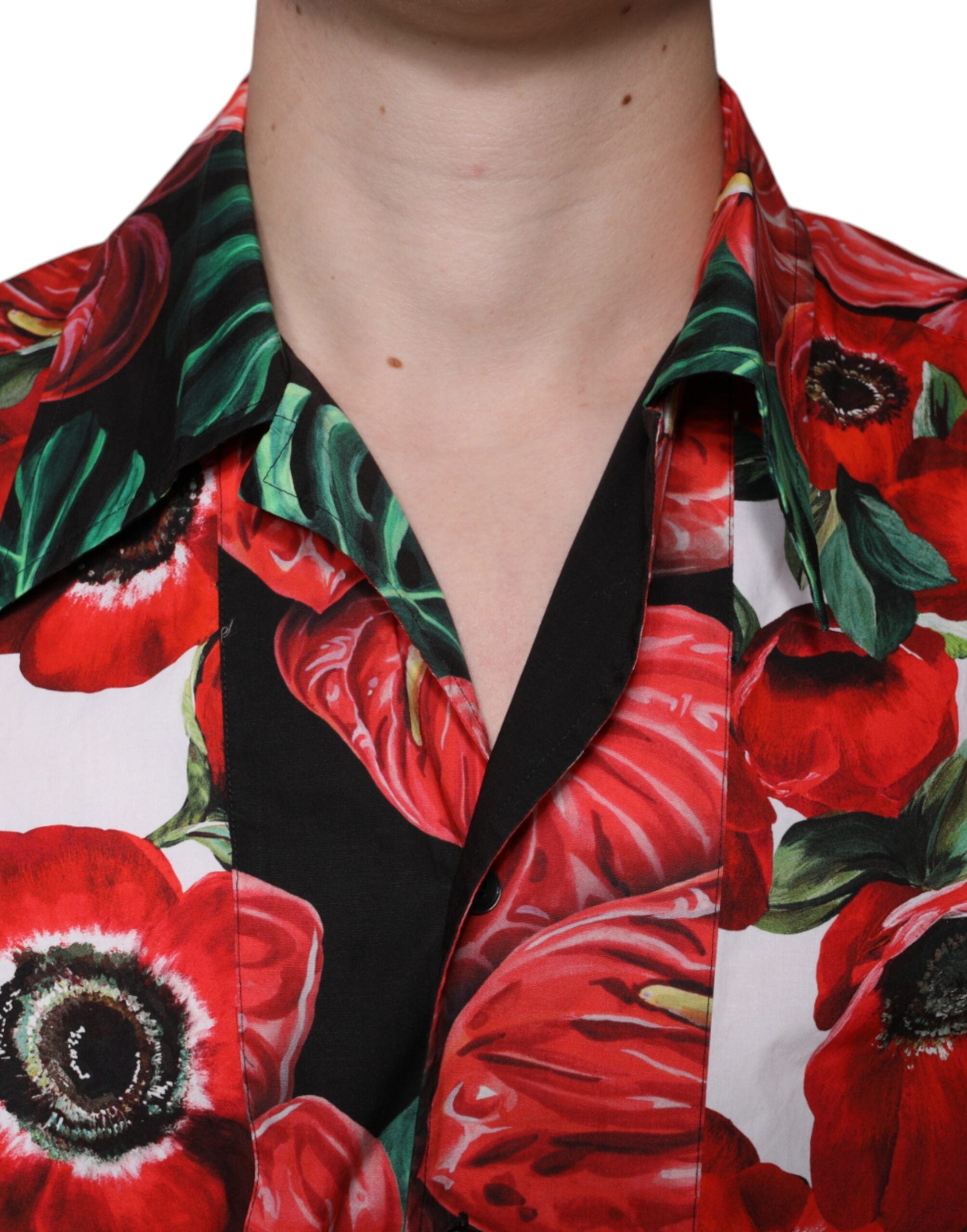 Dolce & Gabbana Multicolor Anemone Button Down Casual Shirt -   -  Dolce & Gabbana.