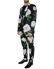 Dolce & Gabbana Black Rose Cotton Men Formal 2 Piece Suit -   -  Dolce & Gabbana.