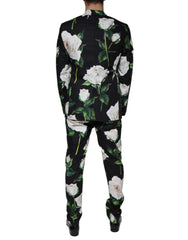 Dolce & Gabbana Black Rose Cotton Men Formal 2 Piece Suit -   -  Dolce & Gabbana.