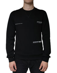 Dolce & Gabbana Black Logo Print CrewNeck Sweatshirt Sweater -   -  Dolce & Gabbana.