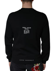 Dolce & Gabbana Black Logo Print CrewNeck Sweatshirt Sweater -   -  Dolce & Gabbana.