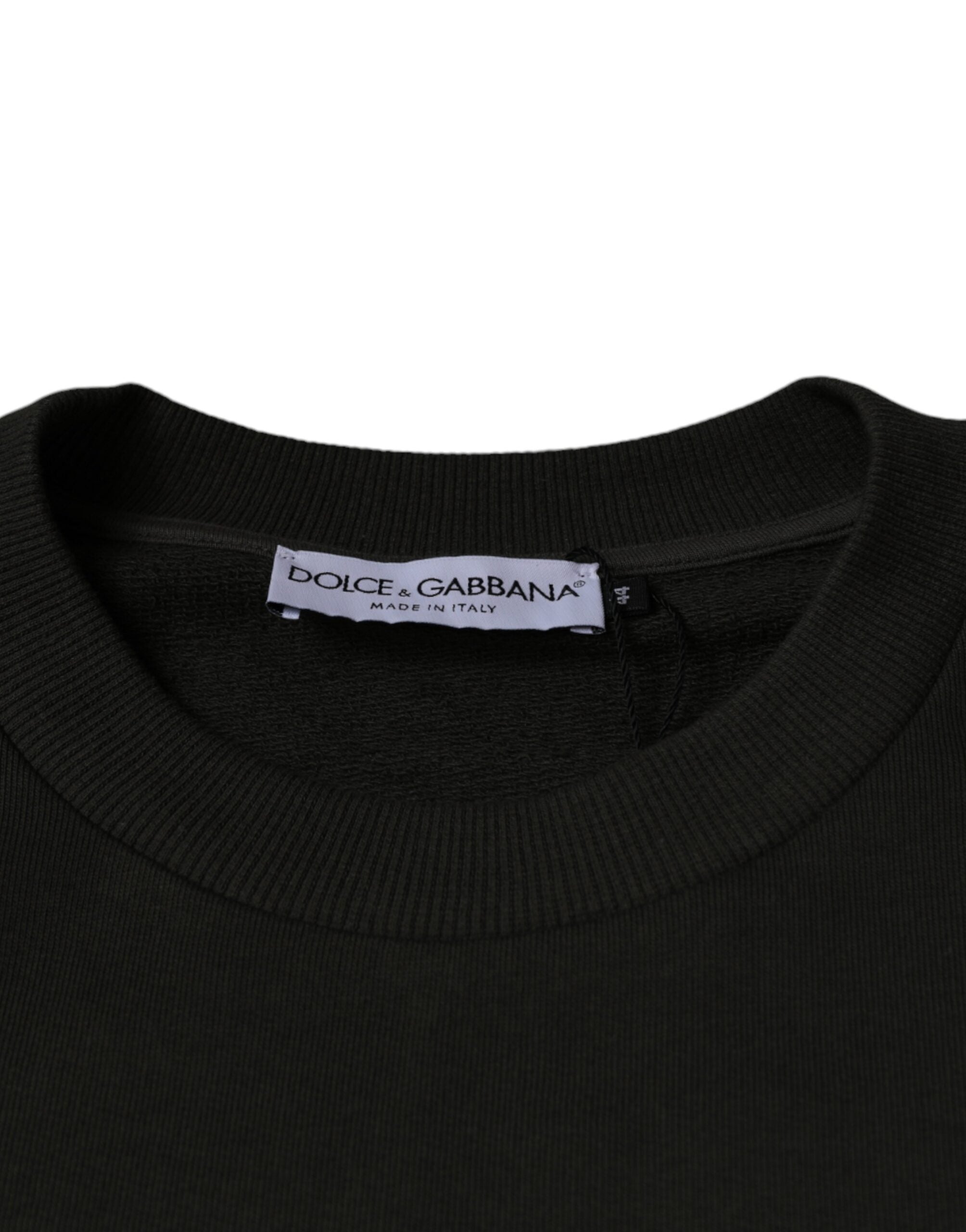 Dolce & Gabbana Army Green DG Crown Crew Neck Pullover Sweater -   -  Dolce & Gabbana.