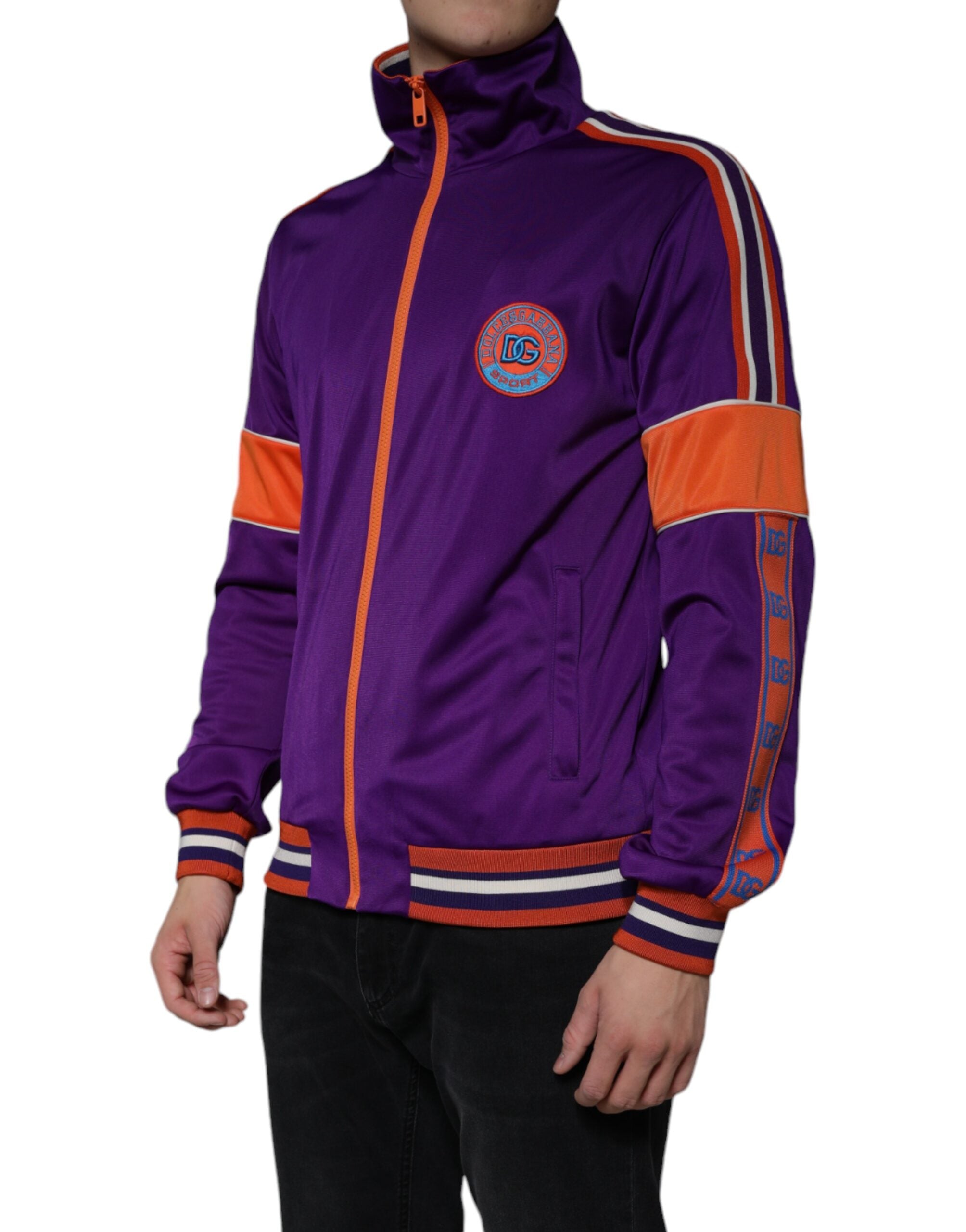 Dolce & Gabbana Purple Polyester Full Zip Long Sleeve Sweater -   -  Dolce & Gabbana.