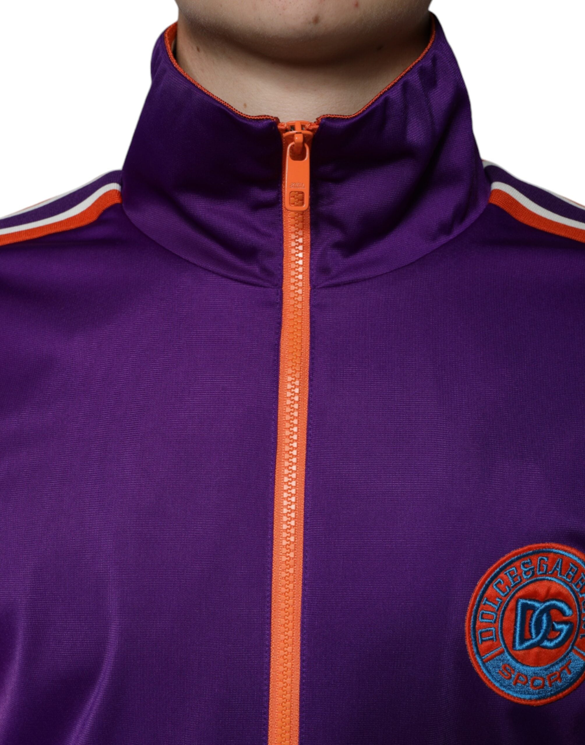 Dolce & Gabbana Purple Polyester Full Zip Long Sleeve Sweater -   -  Dolce & Gabbana.