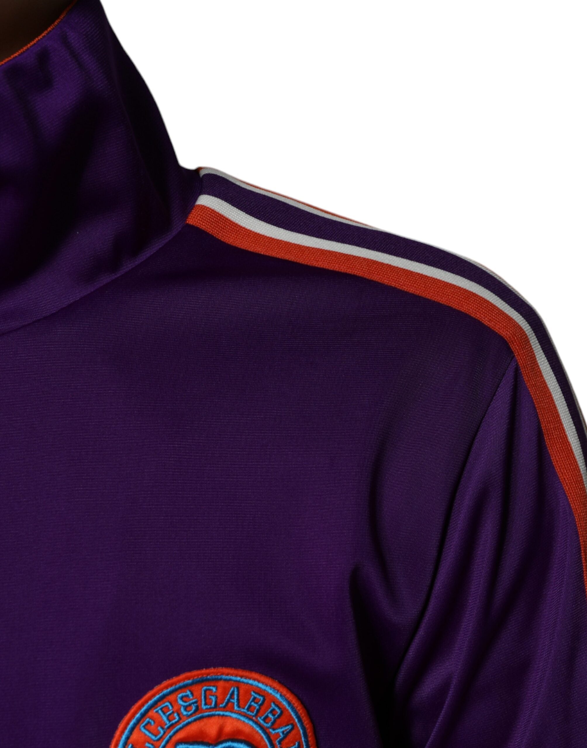Dolce & Gabbana Purple Polyester Full Zip Long Sleeve Sweater -   -  Dolce & Gabbana.