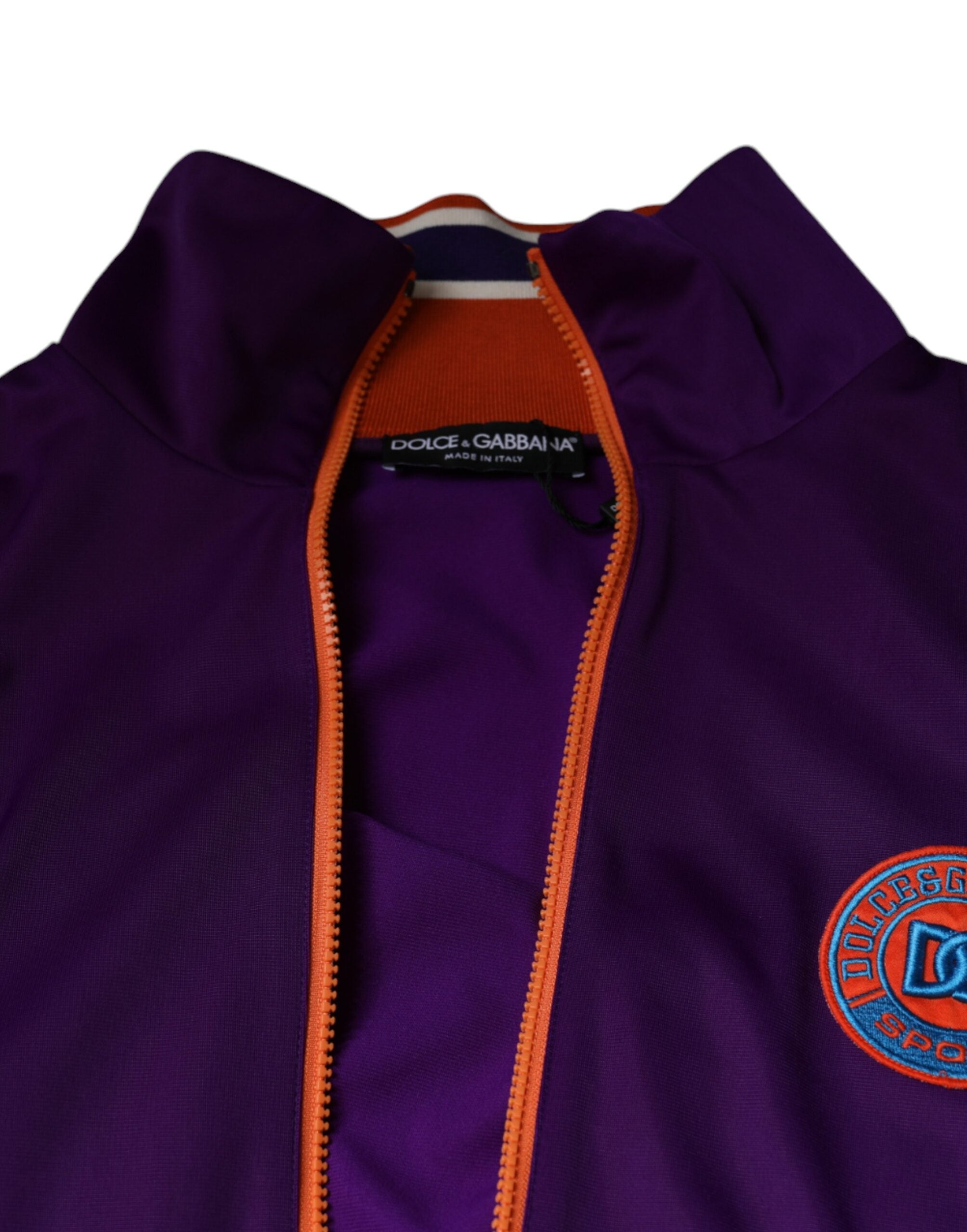 Dolce & Gabbana Purple Polyester Full Zip Long Sleeve Sweater -   -  Dolce & Gabbana.