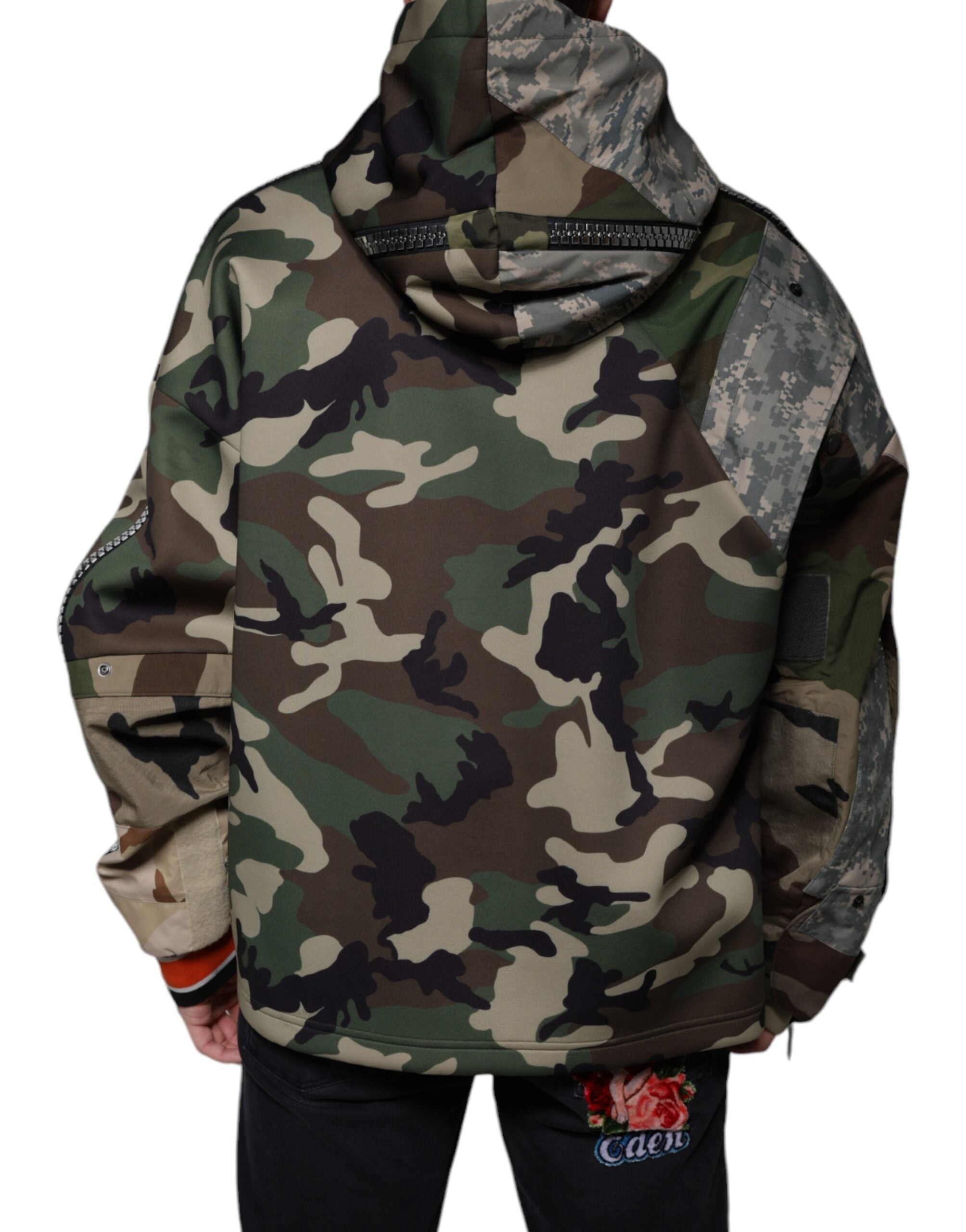 Dolce & Gabbana Multicolor Camouflage Hooded Sweatshirt Sweater -   -  Dolce & Gabbana.