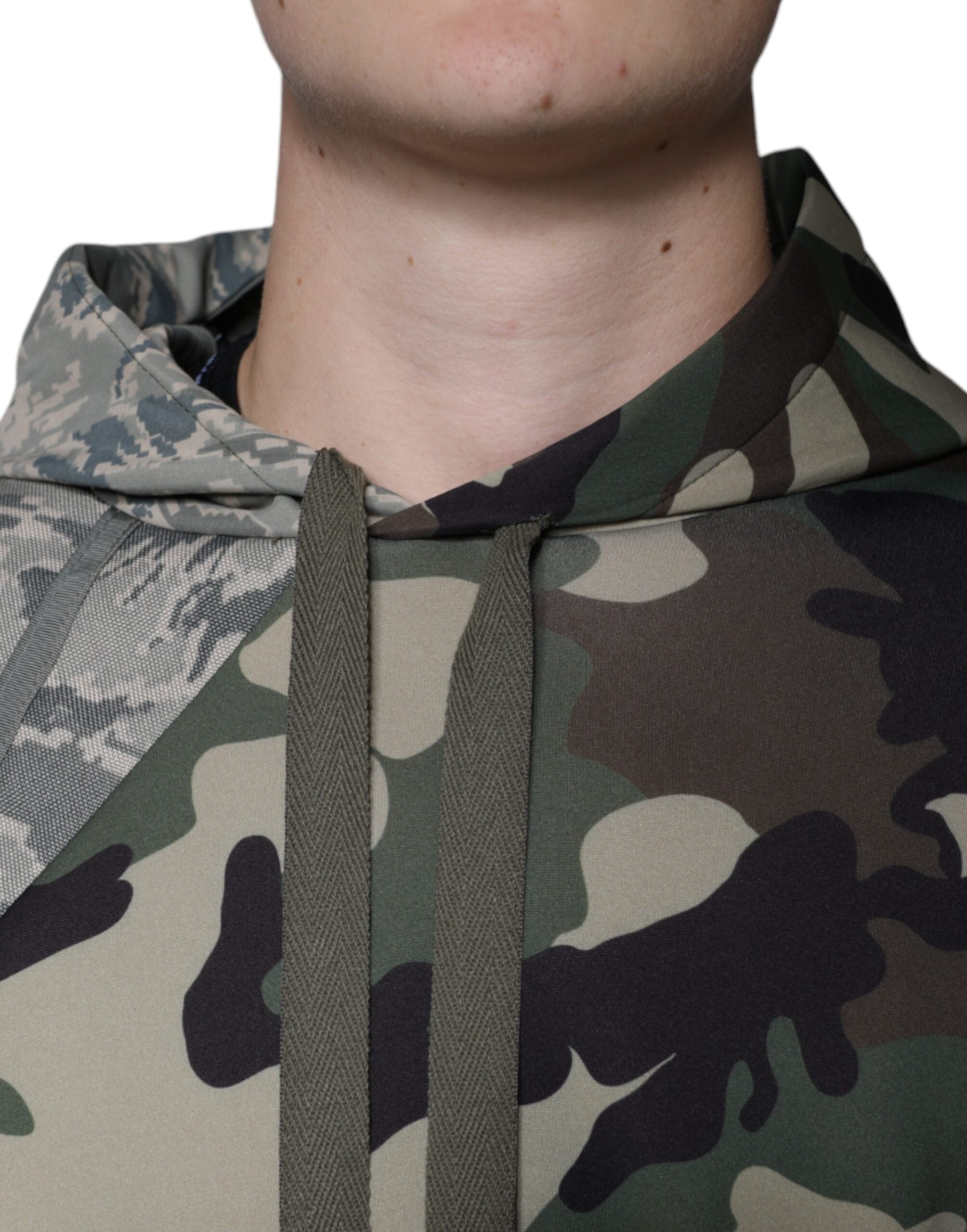 Dolce & Gabbana Multicolor Camouflage Hooded Sweatshirt Sweater -   -  Dolce & Gabbana.
