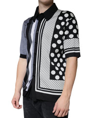 Dolce & Gabbana Black White Polka Dot Collared Polo T-shirt -   -  Dolce & Gabbana.