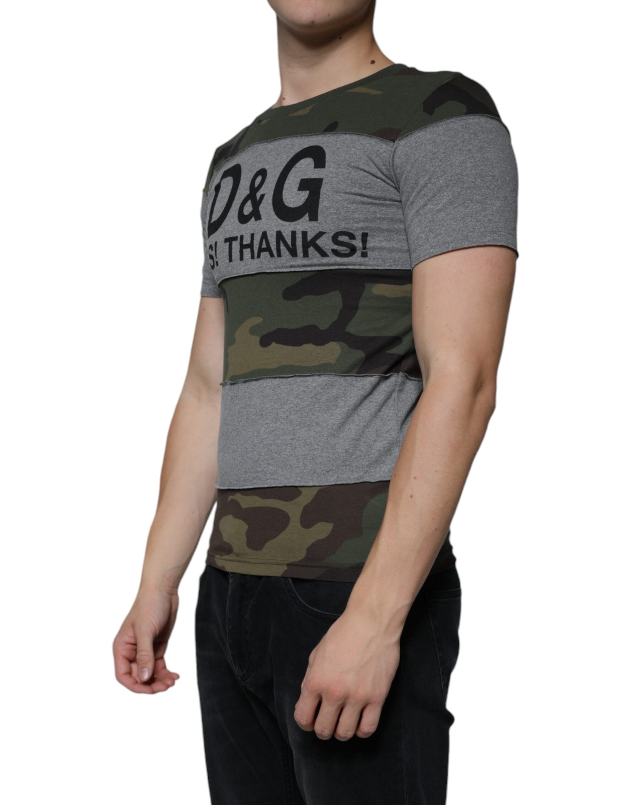 Dolce & Gabbana Multicolor Camouflage Cotton Crew Neck T-shirt -   -  Dolce & Gabbana.