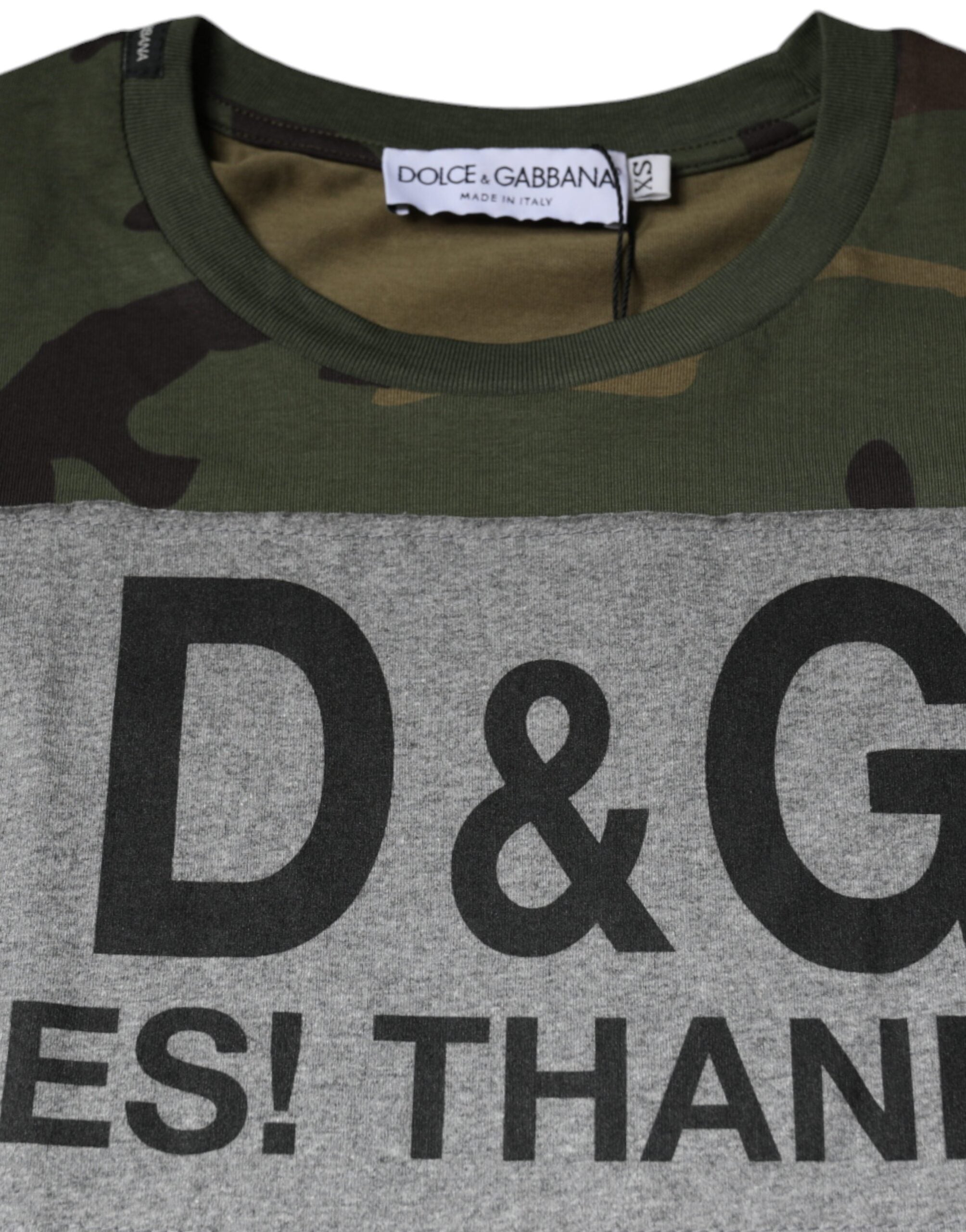 Dolce & Gabbana Multicolor Camouflage Cotton Crew Neck T-shirt -   -  Dolce & Gabbana.