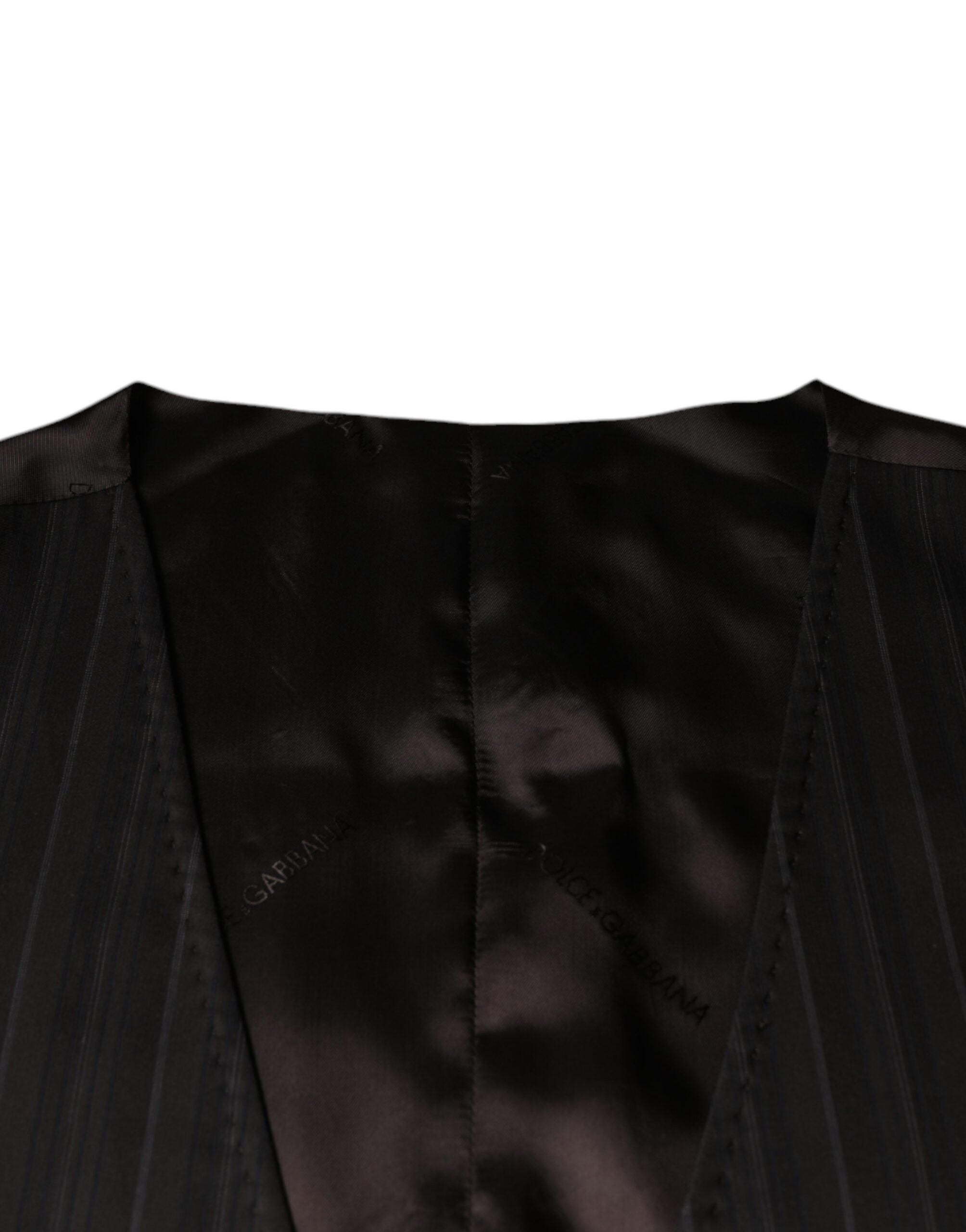 Dolce & Gabbana Black Cotton Waistcoat Dress Formal Vest -   -  Dolce & Gabbana.