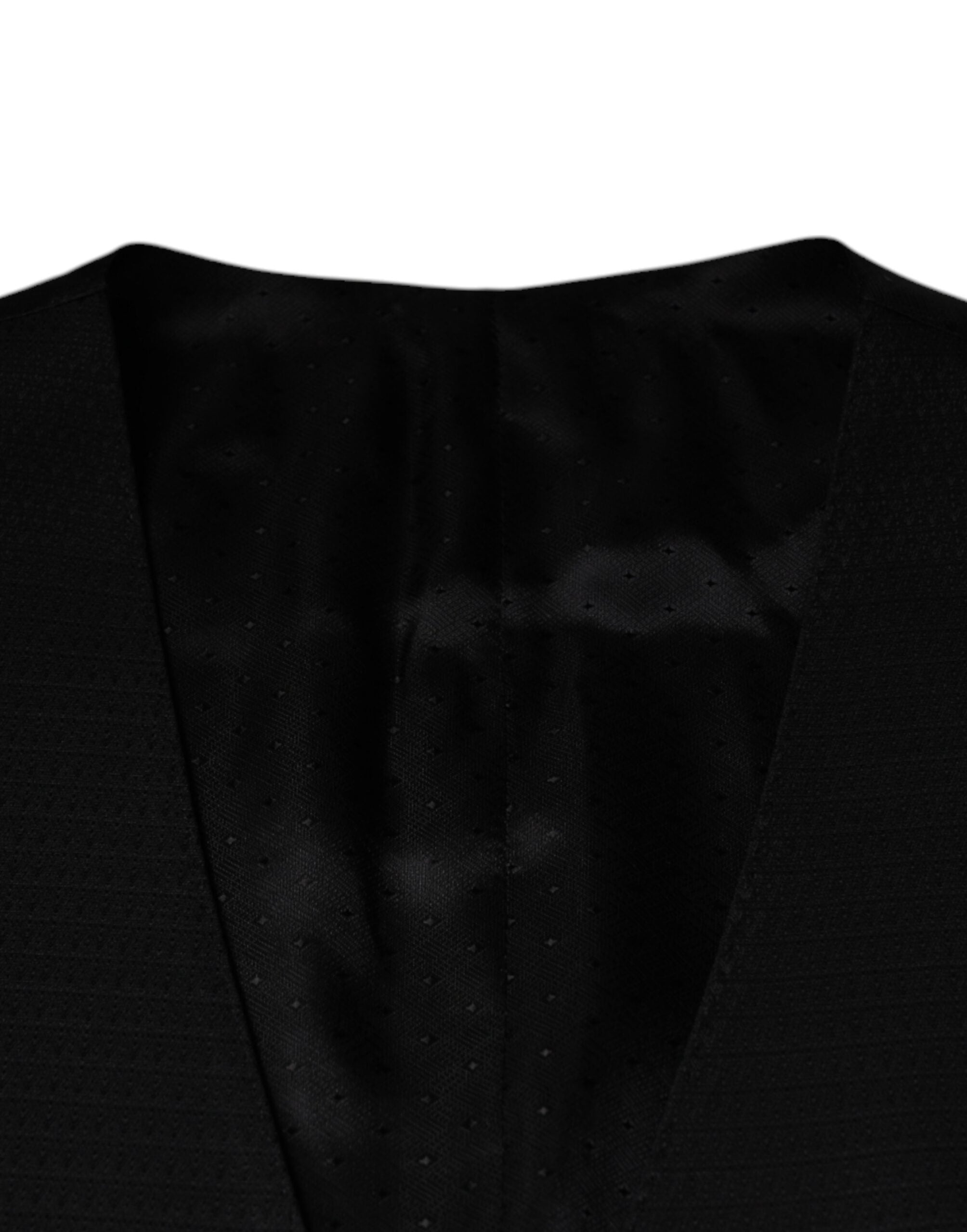 Dolce & Gabbana Black Wool Waistcoat Dress Formal Vest -   -  Dolce & Gabbana.