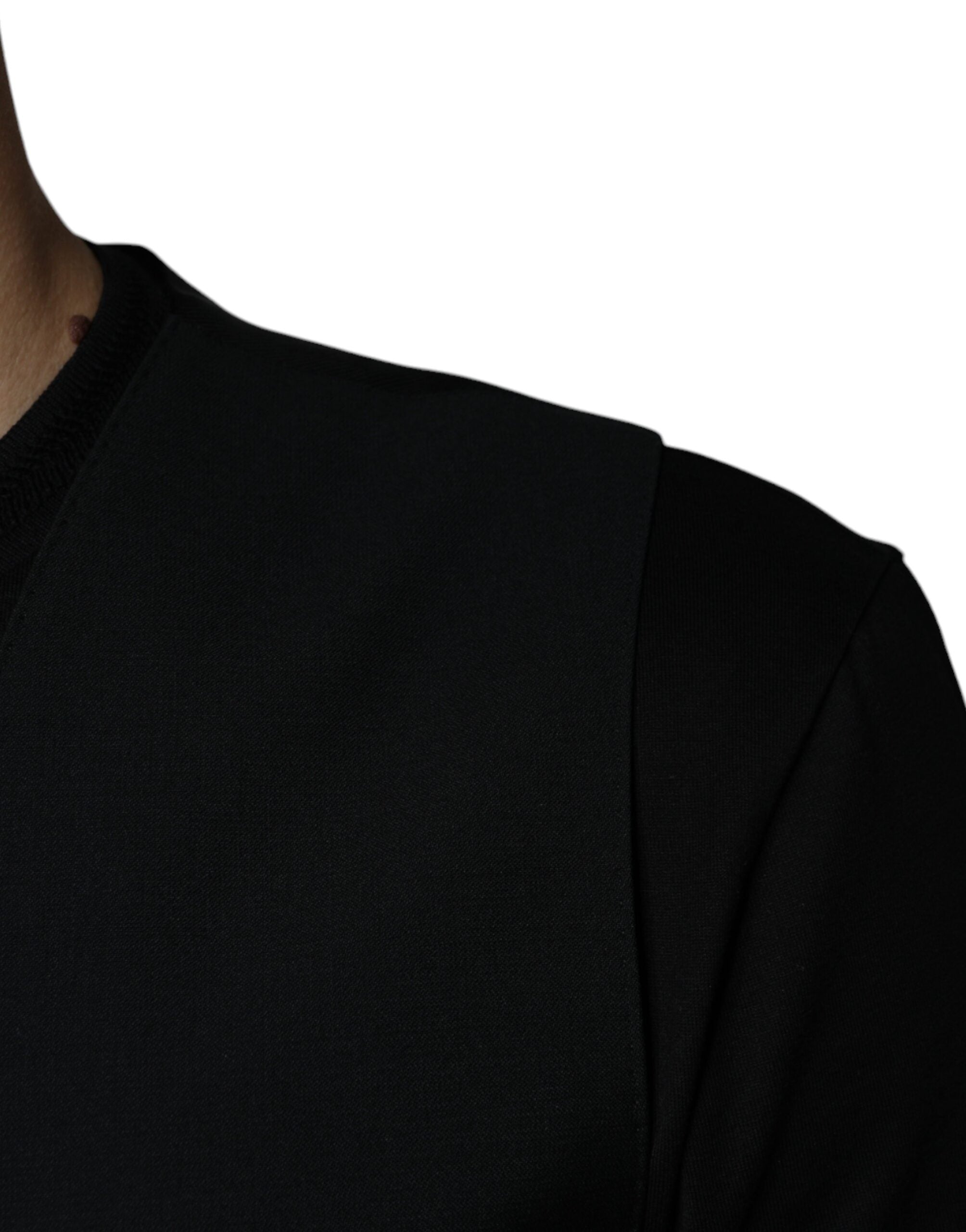 Dolce & Gabbana Black Wool Formal Dress Men Waistcoat Vest -   -  Dolce & Gabbana.