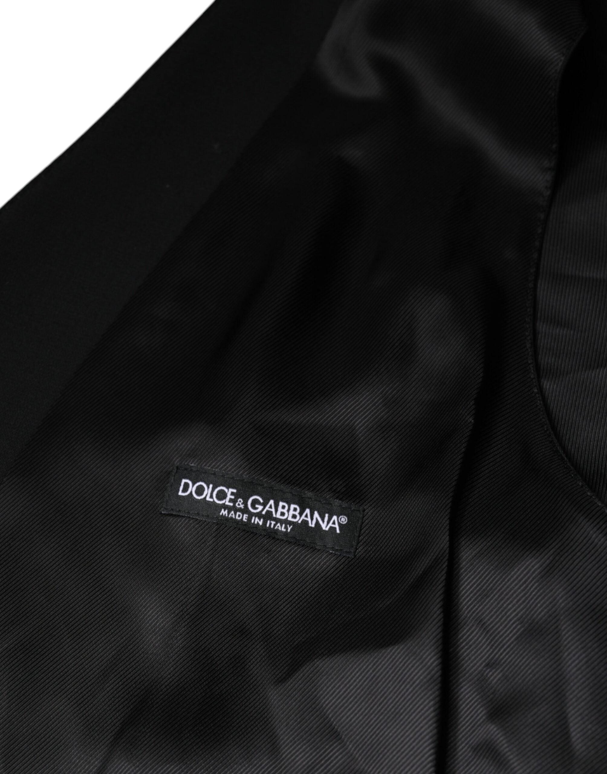 Dolce & Gabbana Black Wool Formal Dress Men Waistcoat Vest -   -  Dolce & Gabbana.