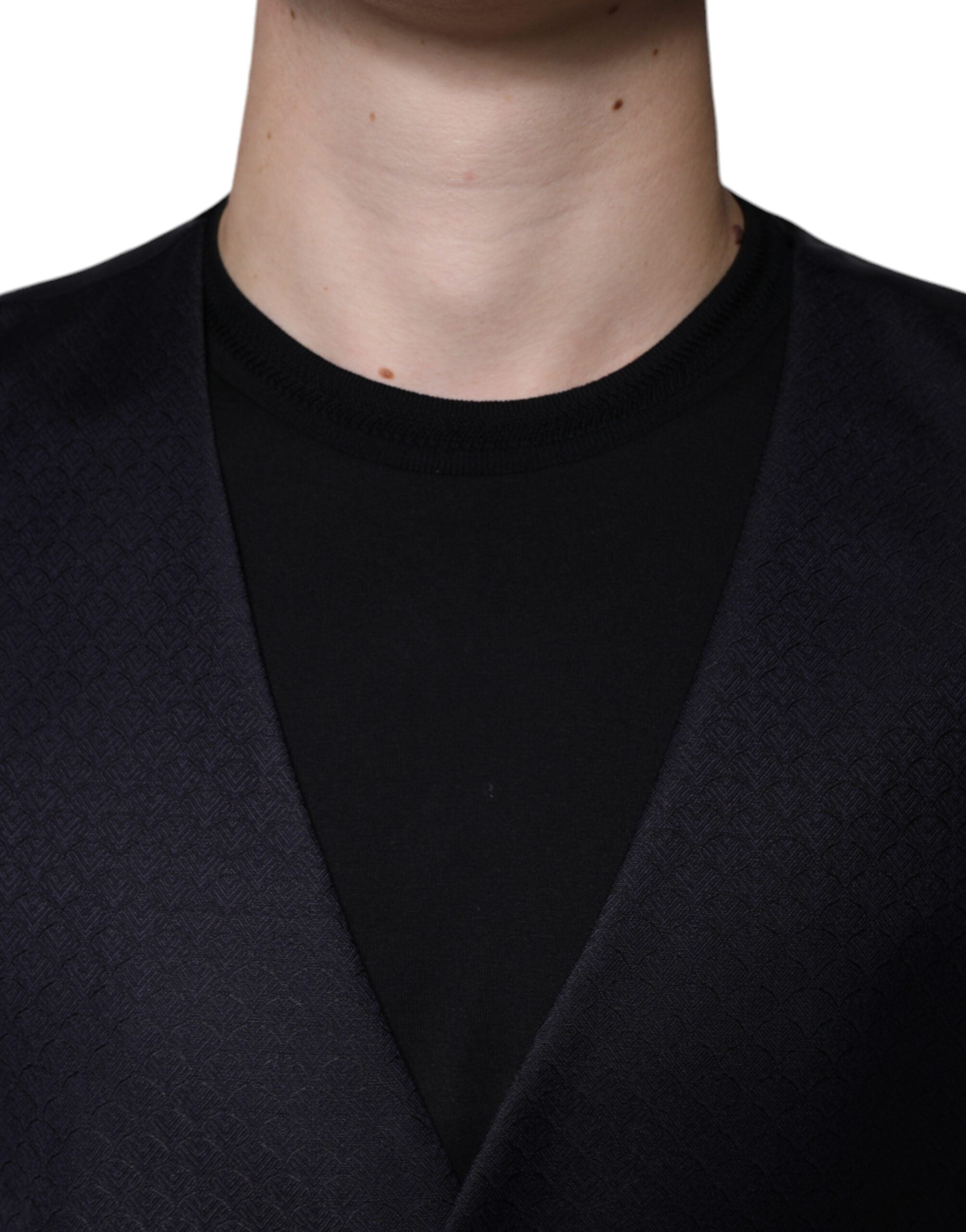 Dolce & Gabbana Black Wool Waistcoat Dress Formal Vest -   -  Dolce & Gabbana.