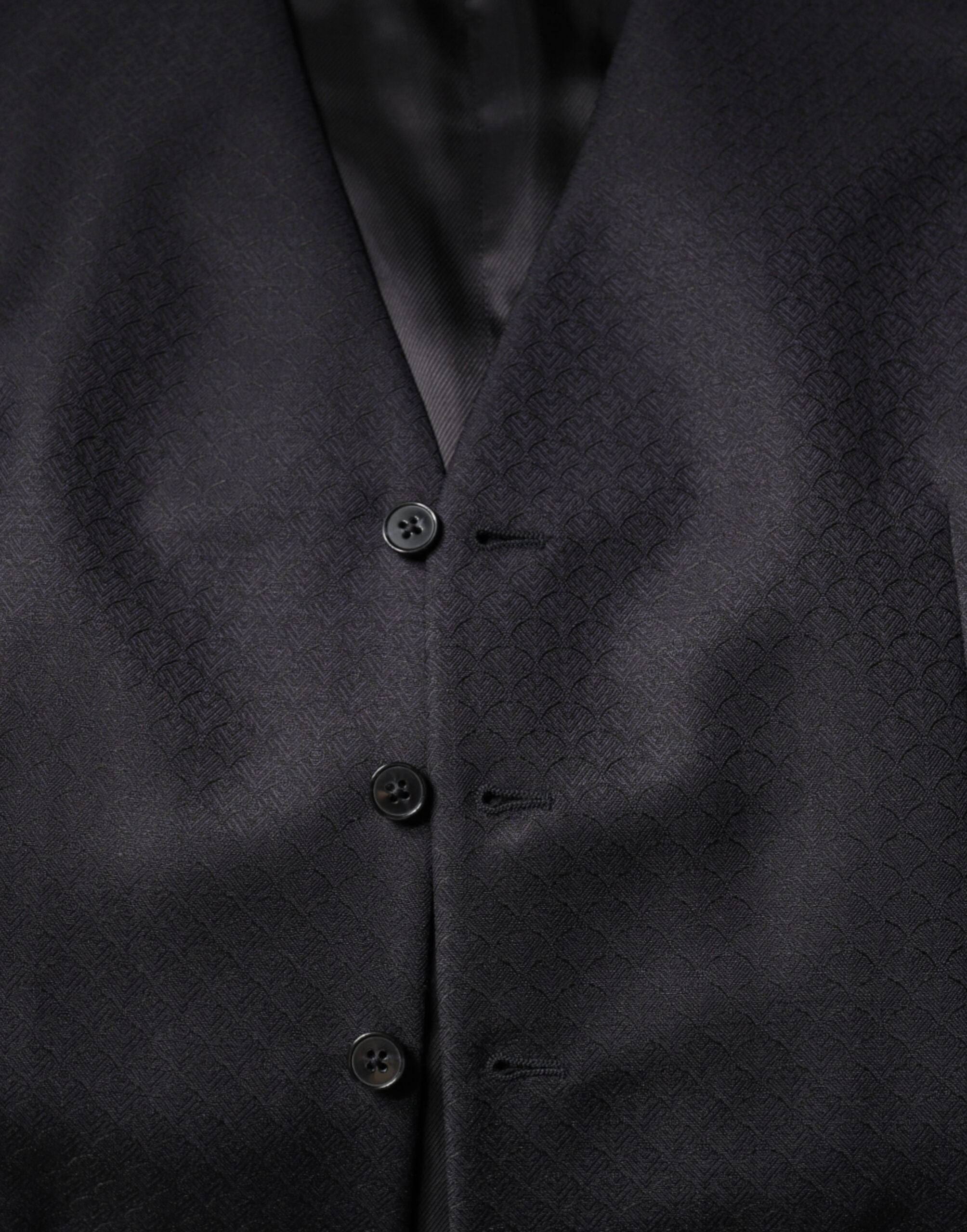 Dolce & Gabbana Black Wool Waistcoat Dress Formal Vest -   -  Dolce & Gabbana.
