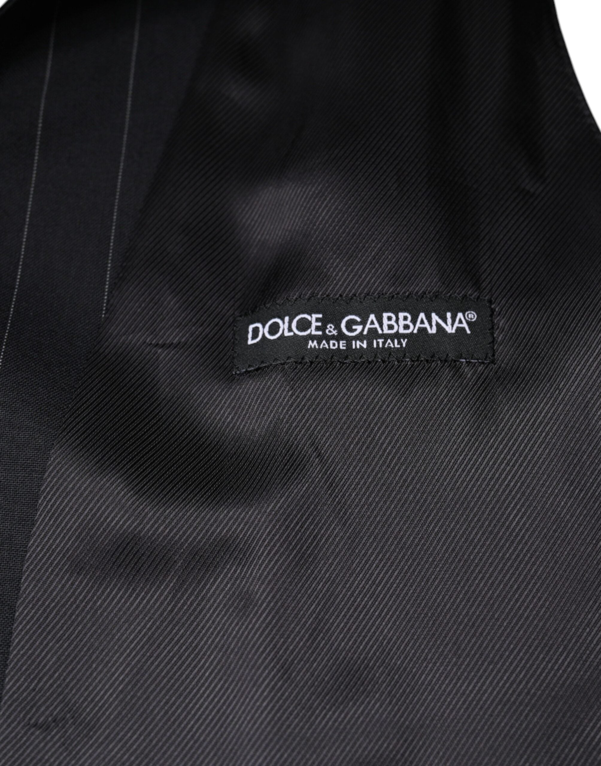 Dolce & Gabbana Black Leather Waistcoat Dress Formal Vest -   -  Dolce & Gabbana.