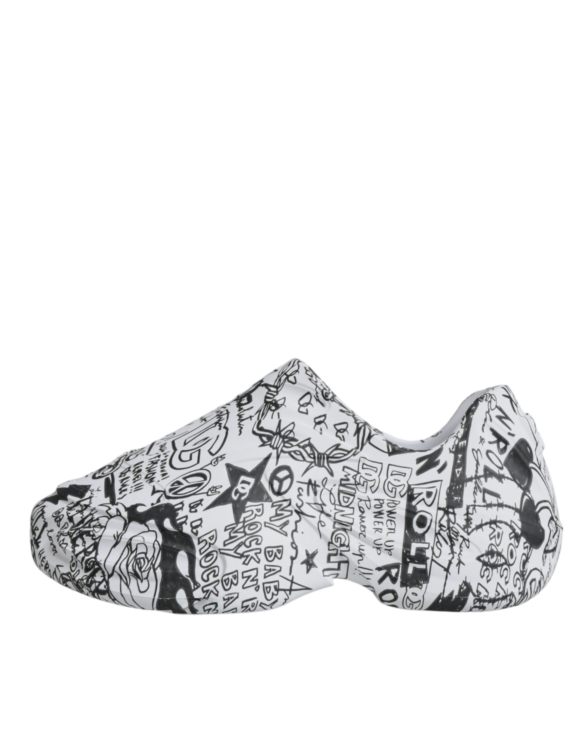 Dolce & Gabbana White Black Graffiti Daymaster Sneakers Shoes -   -  Dolce & Gabbana.