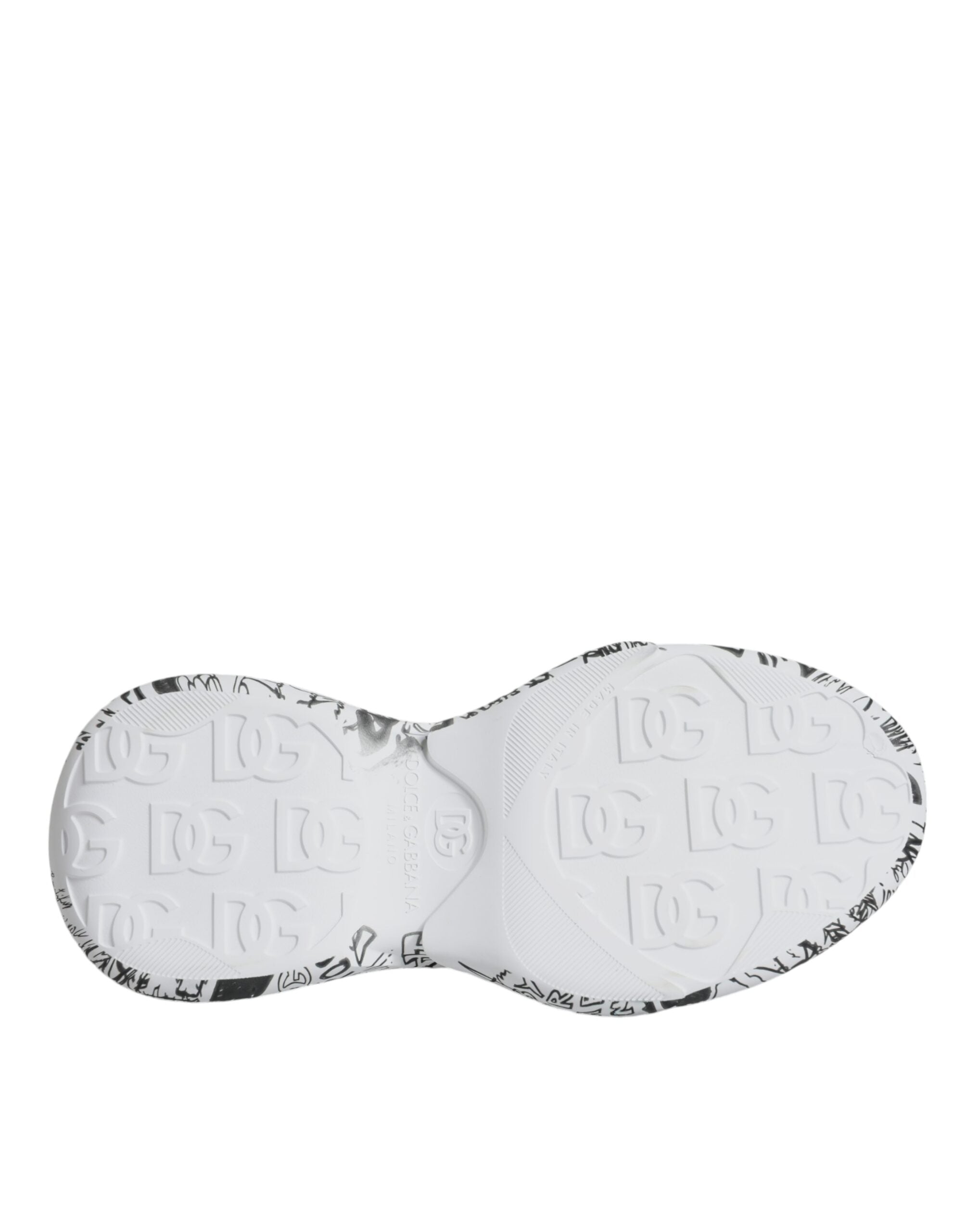 Dolce & Gabbana White Black Graffiti Daymaster Sneakers Shoes -   -  Dolce & Gabbana.