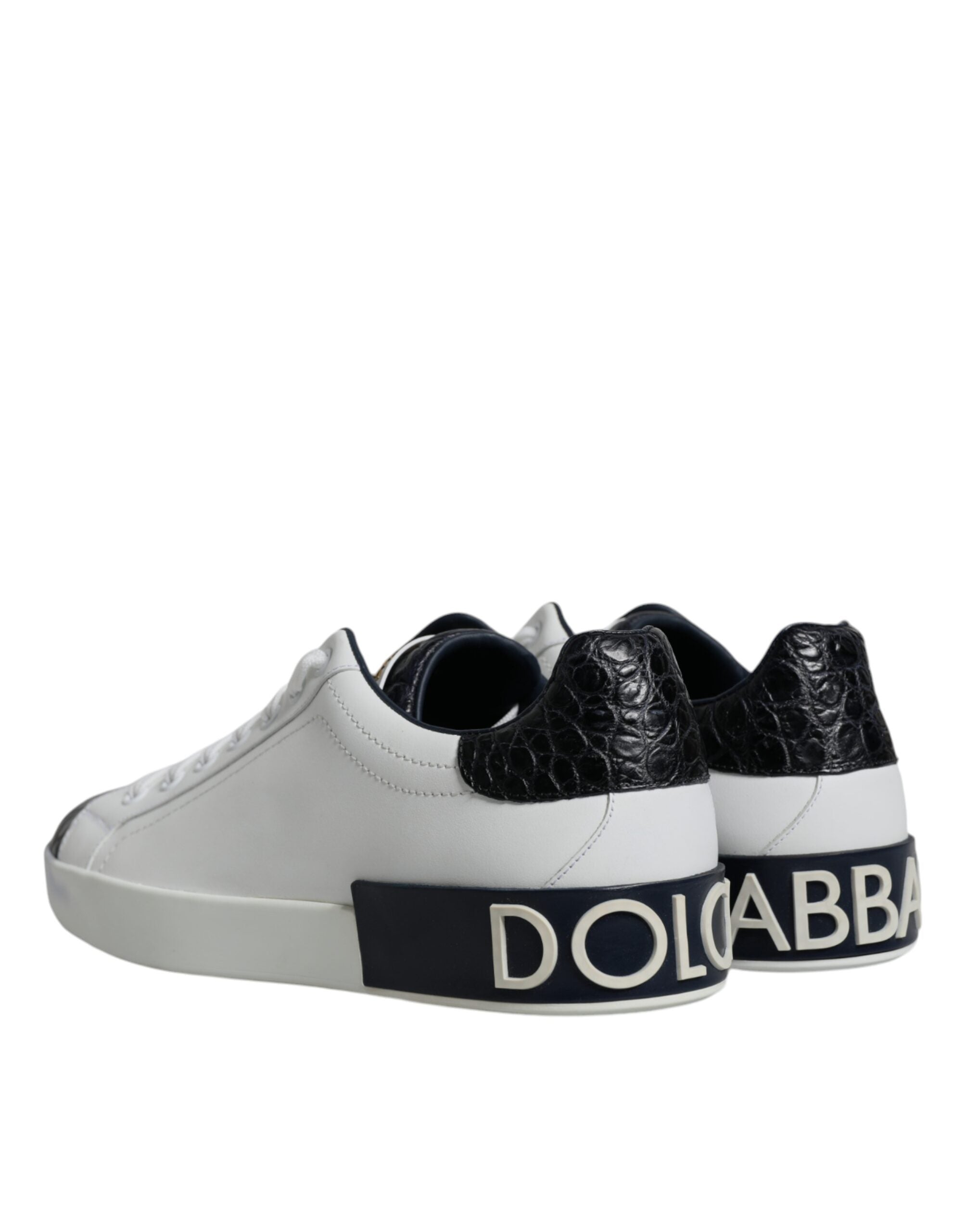 Dolce & Gabbana White Leather Logo Portofino Sneaker Shoes -   -  Dolce & Gabbana.