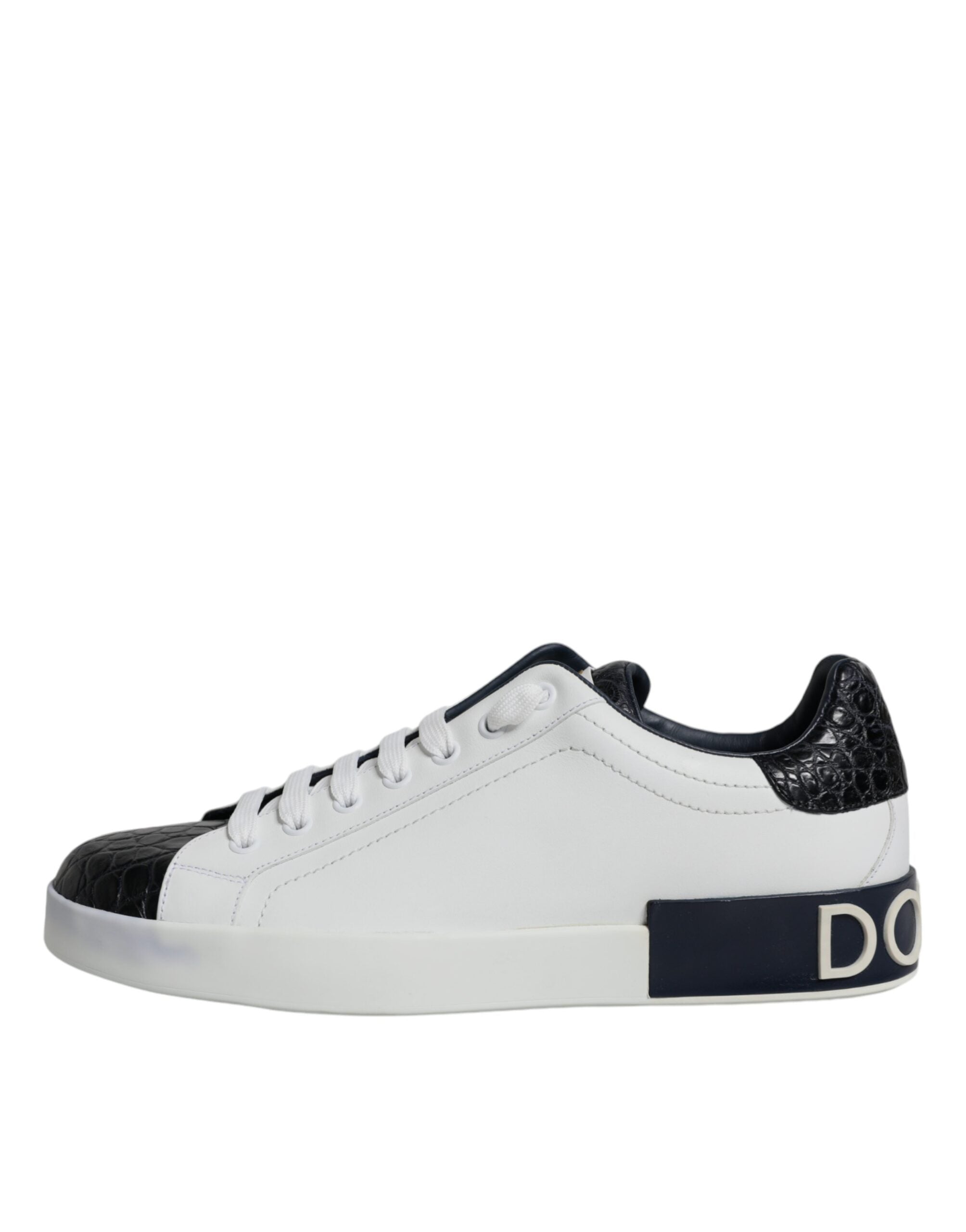 Dolce & Gabbana White Leather Logo Portofino Sneaker Shoes -   -  Dolce & Gabbana.