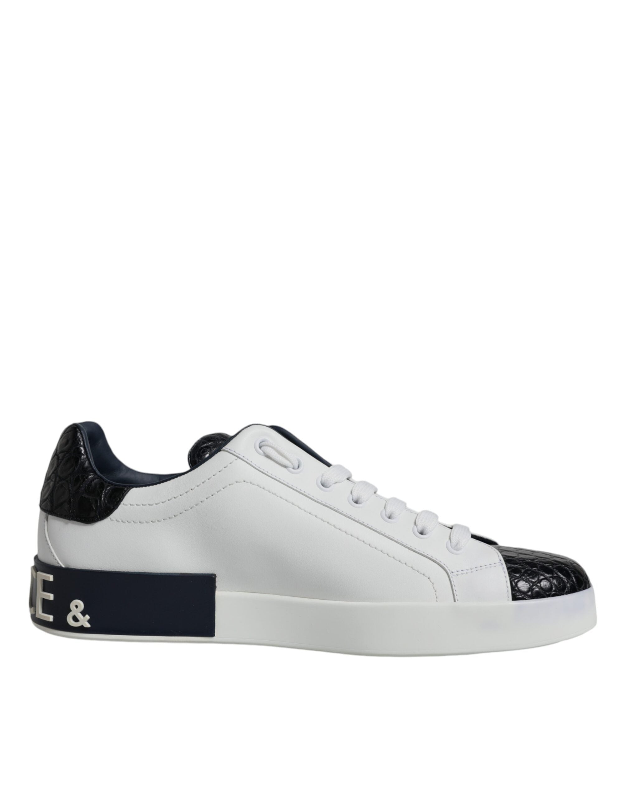 Dolce & Gabbana White Leather Logo Portofino Sneaker Shoes -   -  Dolce & Gabbana.