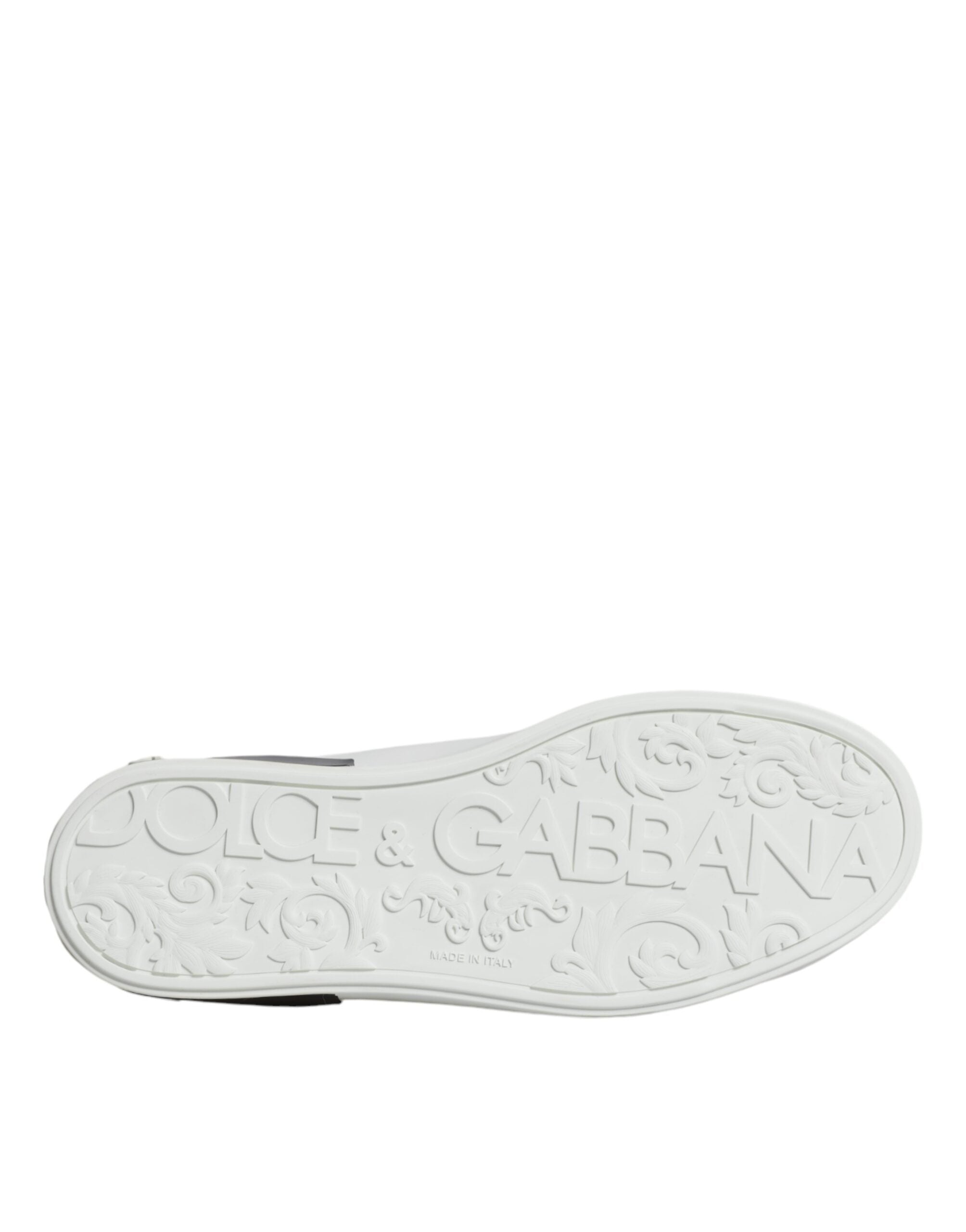Dolce & Gabbana White Leather Logo Portofino Sneaker Shoes -   -  Dolce & Gabbana.