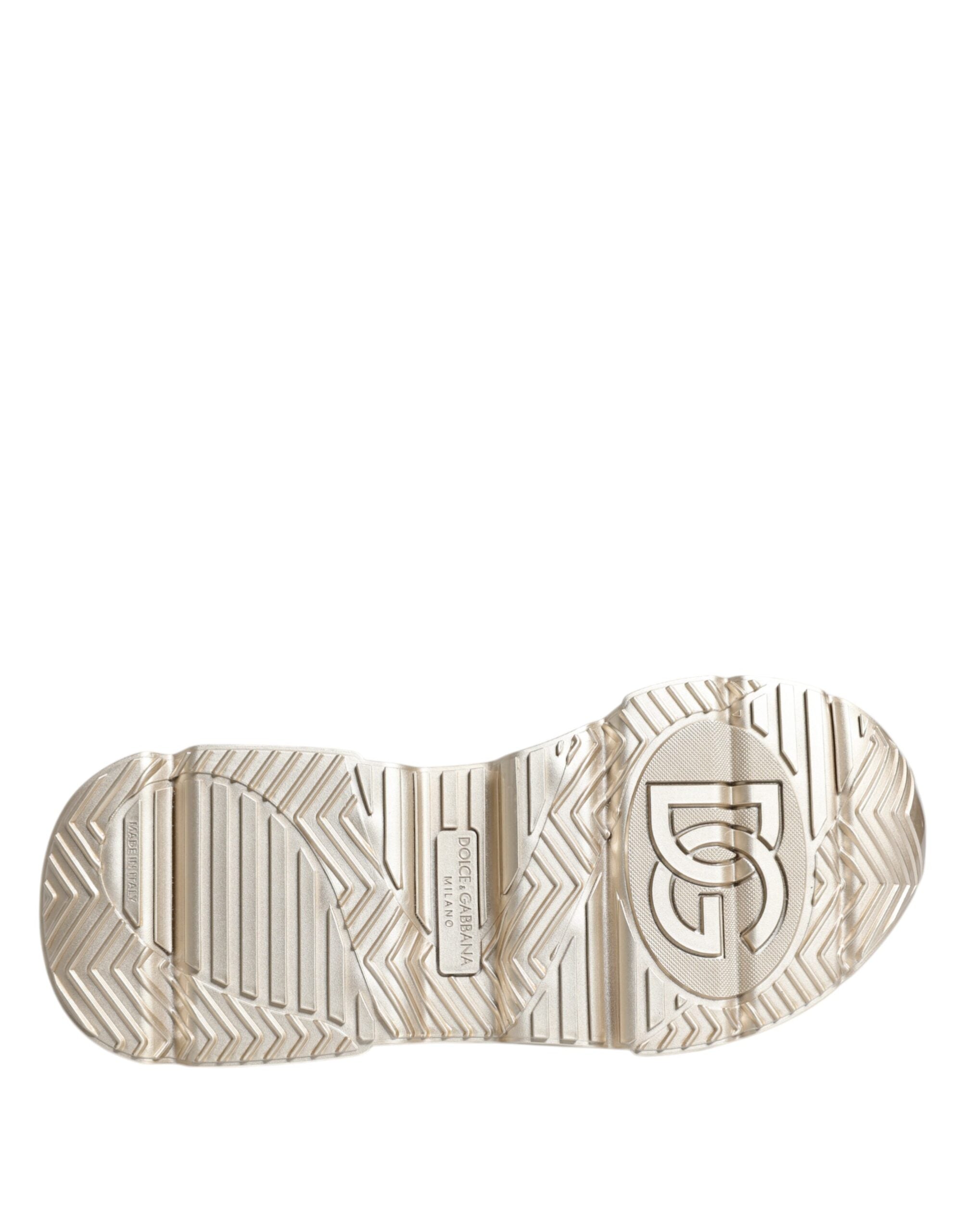 Dolce & Gabbana Gold Sequin Iridiscent Daymaster Sneakers Shoes -   -  Dolce & Gabbana.