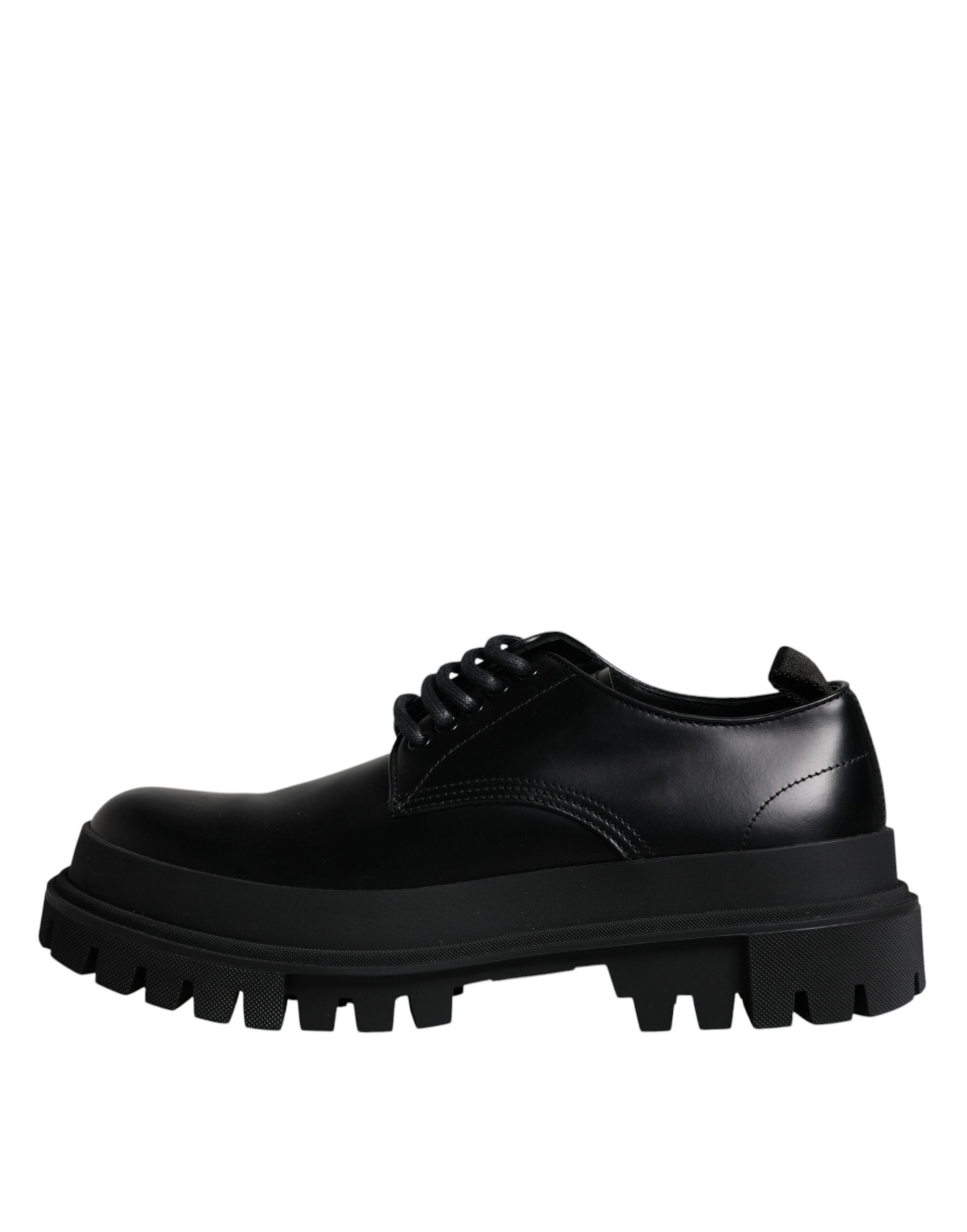 Dolce & Gabbana Black Leather Lace Up Trekking Dress Shoes -   -  Dolce & Gabbana.