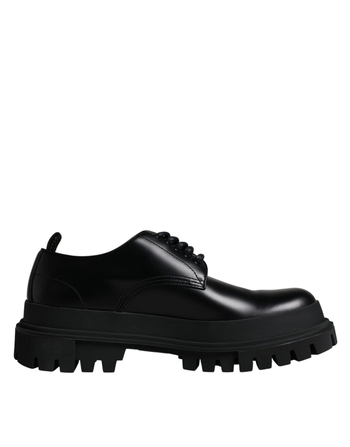 Dolce & Gabbana Black Leather Lace Up Trekking Dress Shoes -   -  Dolce & Gabbana.