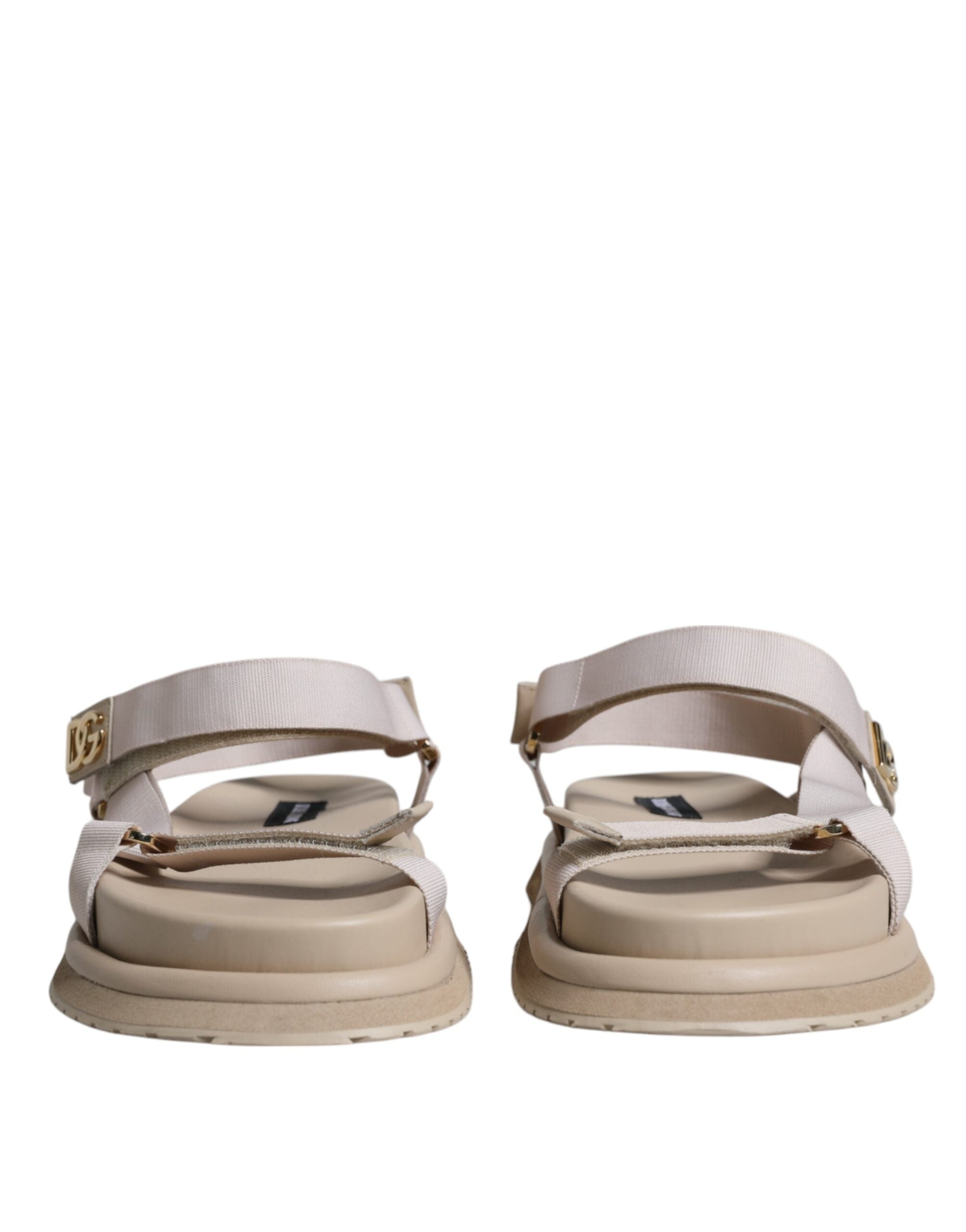Dolce & Gabbana Beige Nappa Devotion Strap Men Sandals Shoes -   -  Dolce & Gabbana.