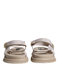 Dolce & Gabbana Beige Nappa Devotion Strap Men Sandals Shoes -   -  Dolce & Gabbana.