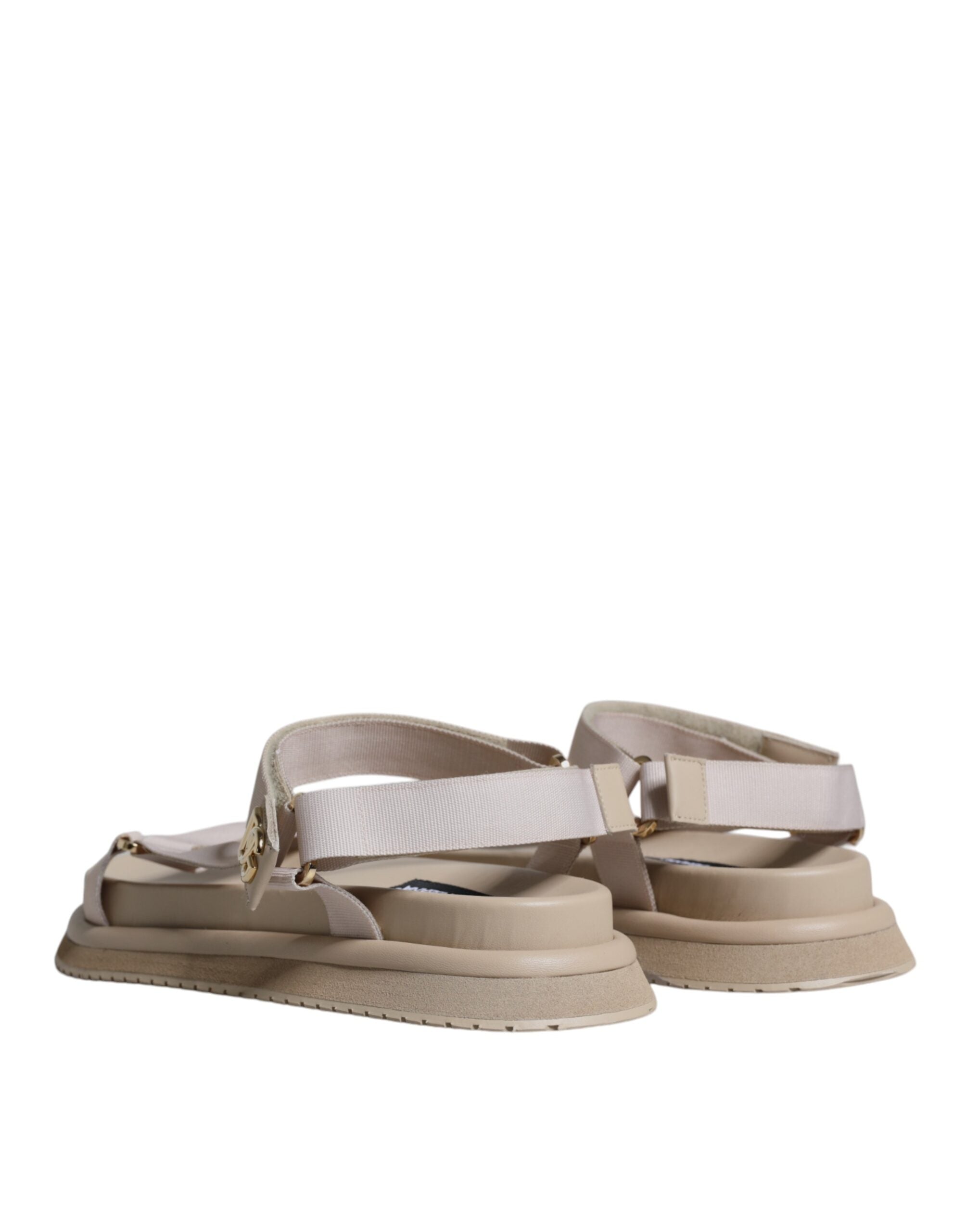 Dolce & Gabbana Beige Nappa Devotion Strap Men Sandals Shoes -   -  Dolce & Gabbana.