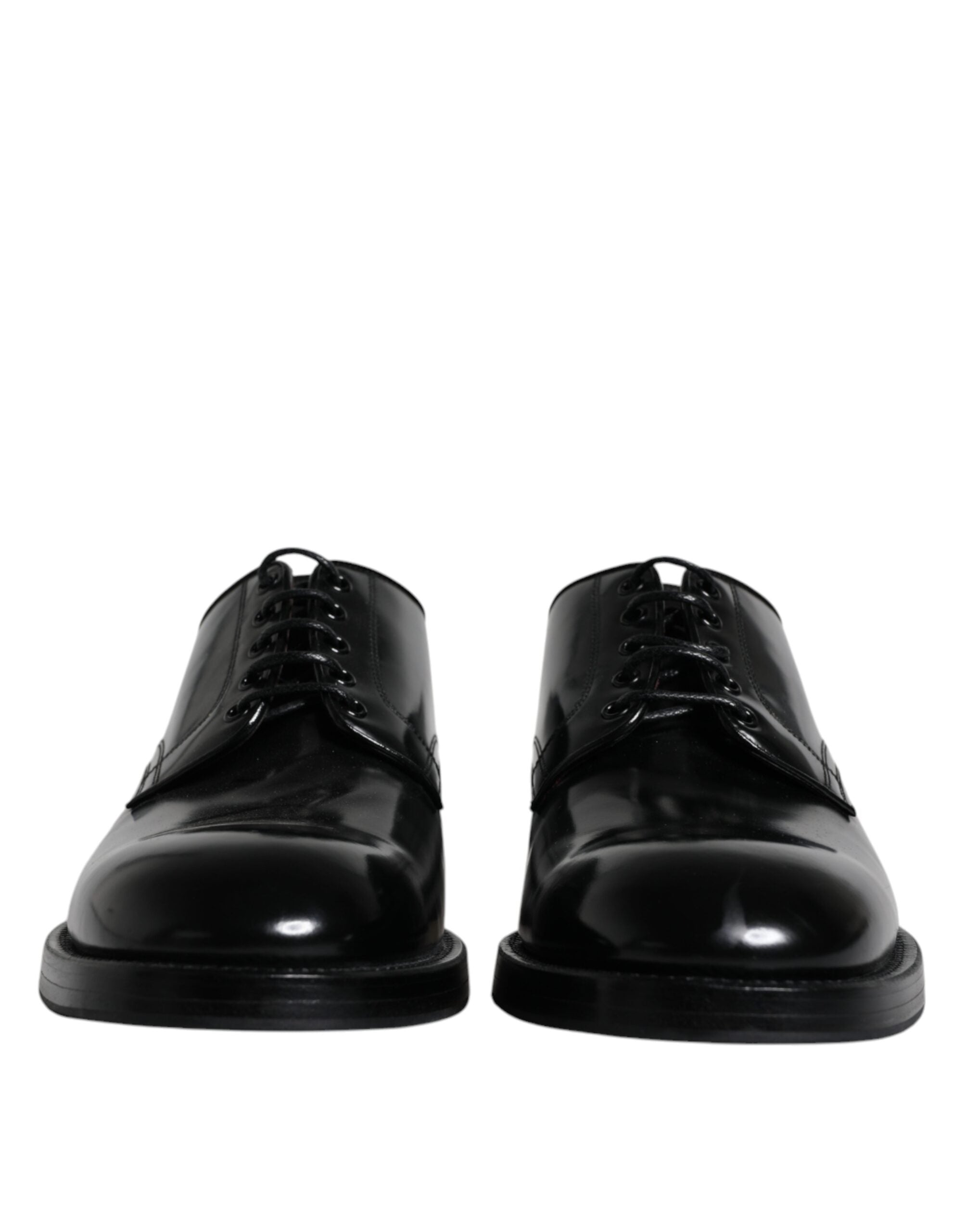 Dolce & Gabbana Black Leather Lace Up Men Derby Formal Shoes -   -  Dolce & Gabbana.