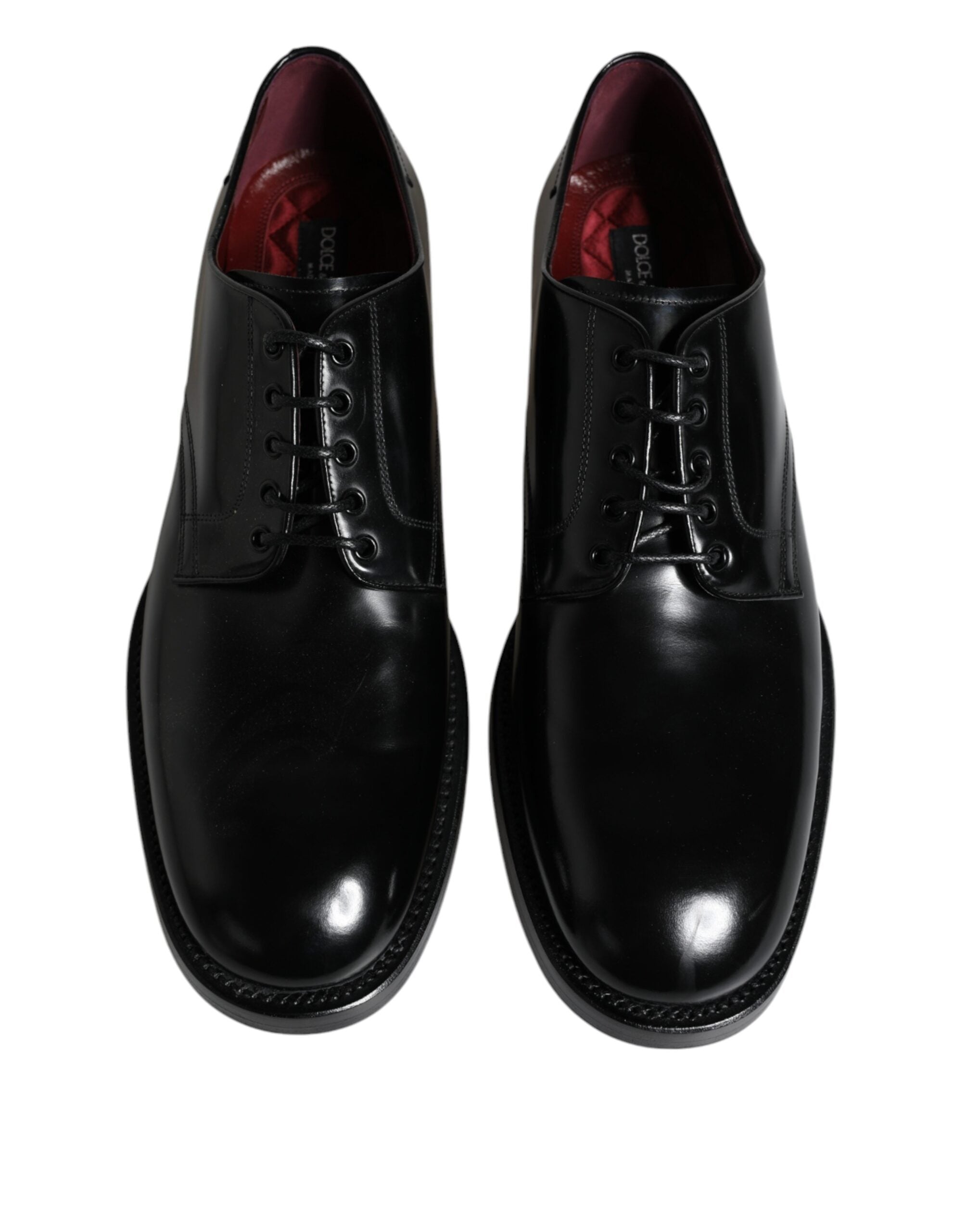 Dolce & Gabbana Black Leather Lace Up Men Derby Formal Shoes -   -  Dolce & Gabbana.