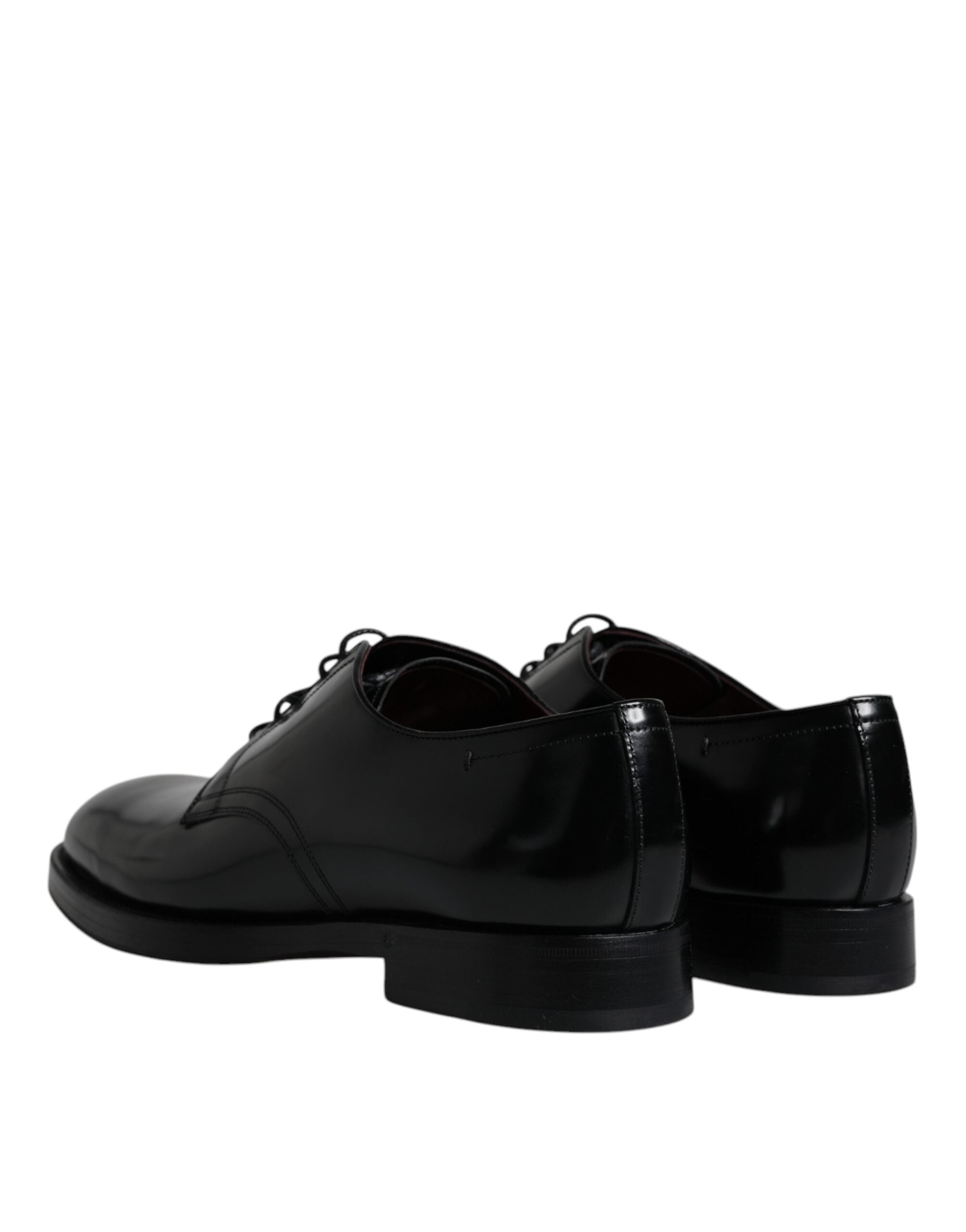 Dolce & Gabbana Black Leather Lace Up Men Derby Formal Shoes -   -  Dolce & Gabbana.