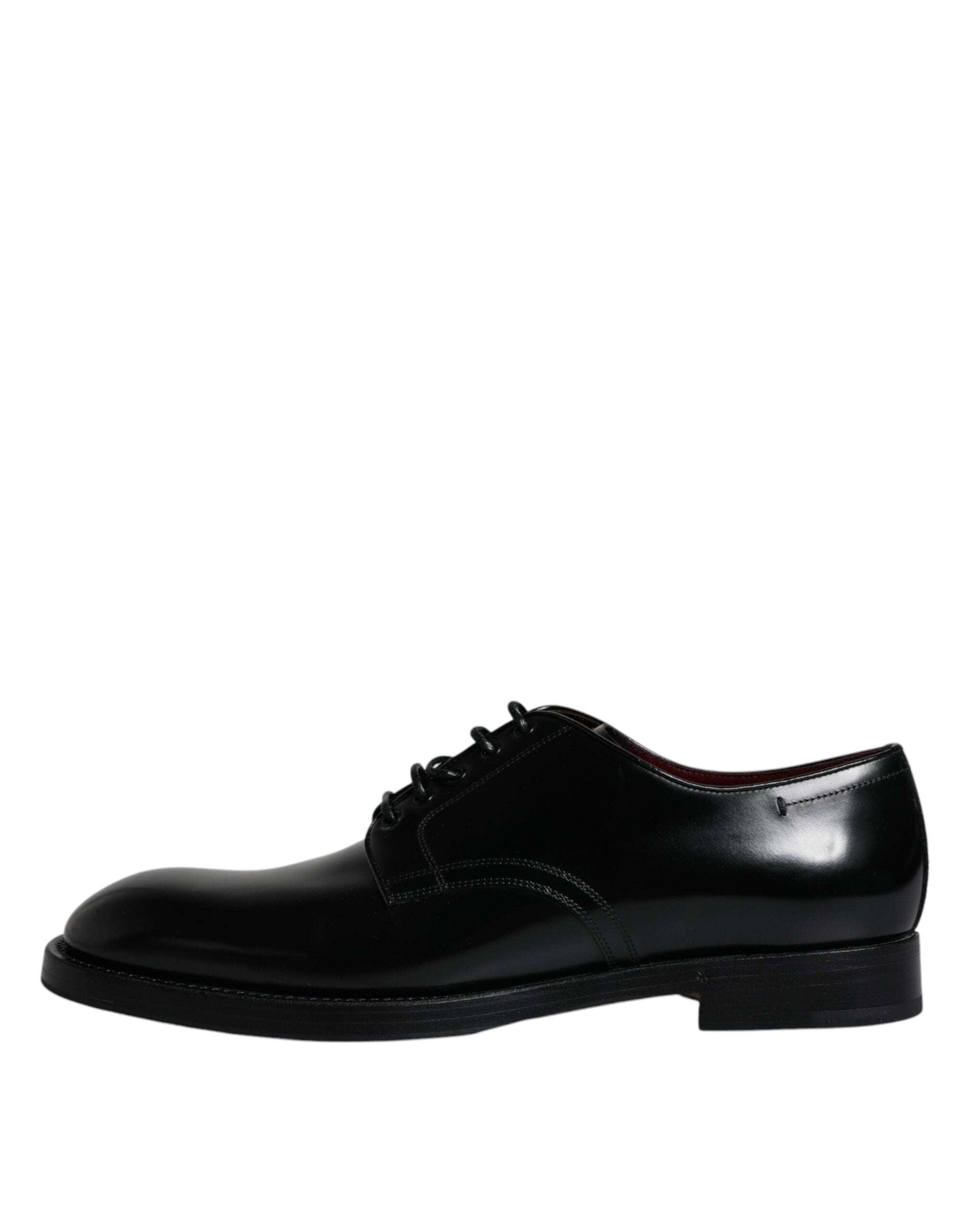 Dolce & Gabbana Black Leather Lace Up Men Derby Formal Shoes -   -  Dolce & Gabbana.