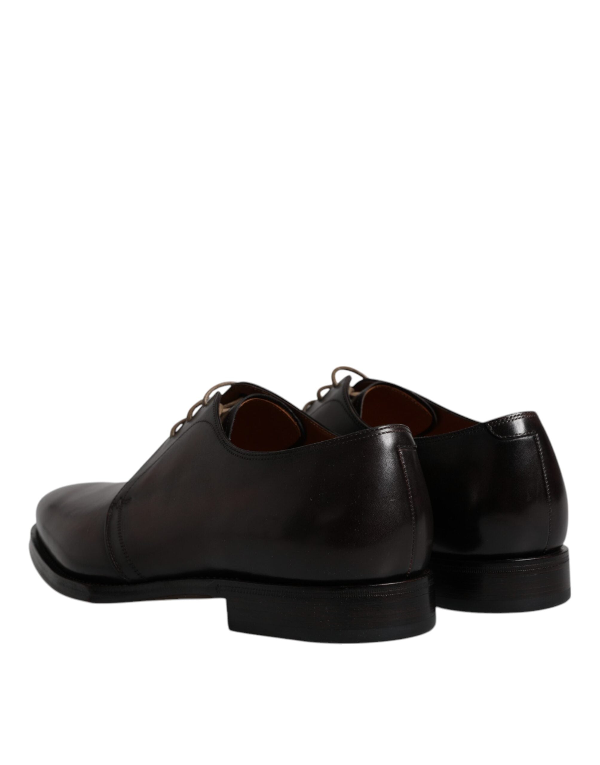 Dolce & Gabbana Black Leather Lace Up Men Derby Formal Shoes -   -  Dolce & Gabbana.