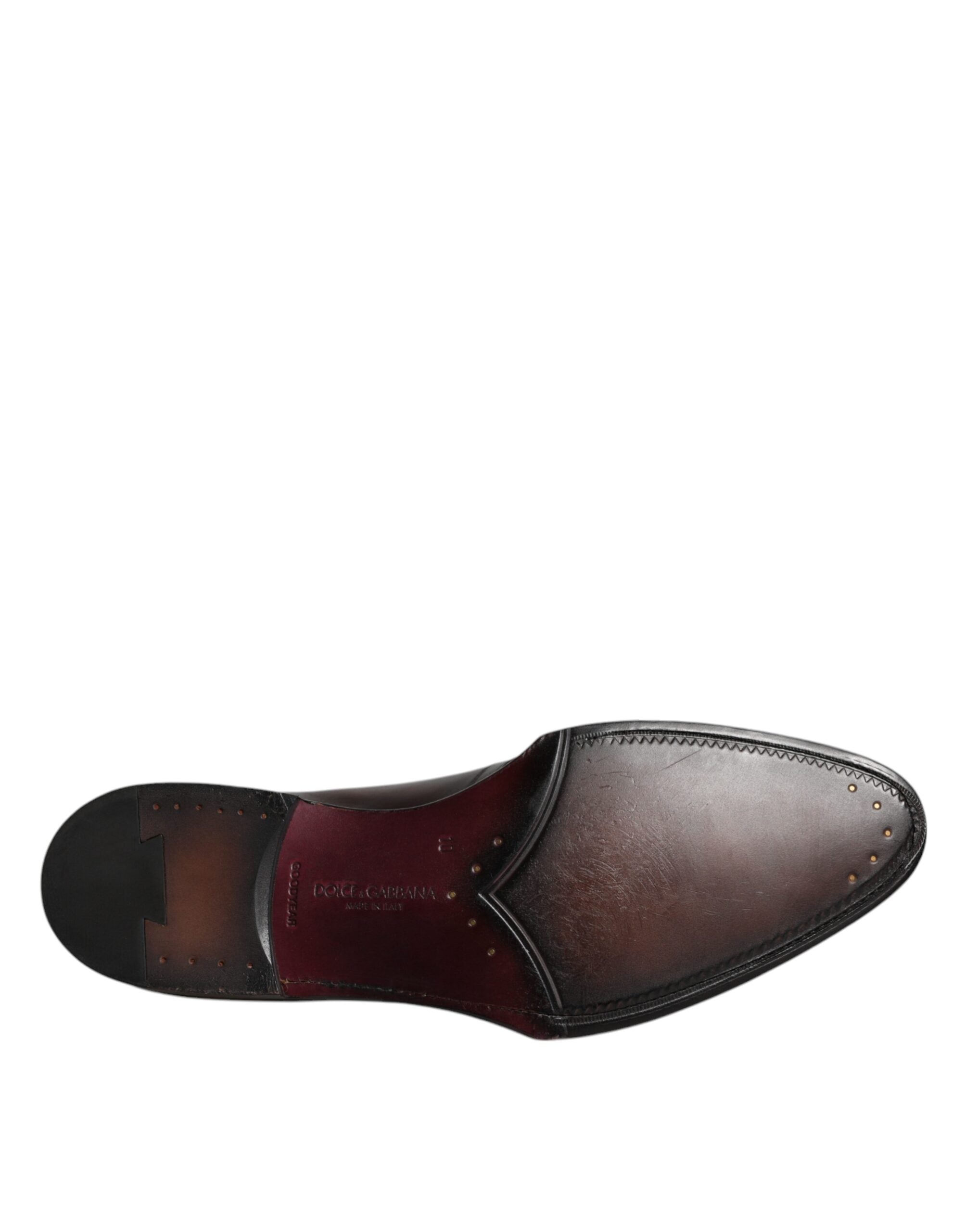 Dolce & Gabbana Black Leather Lace Up Men Derby Formal Shoes -   -  Dolce & Gabbana.