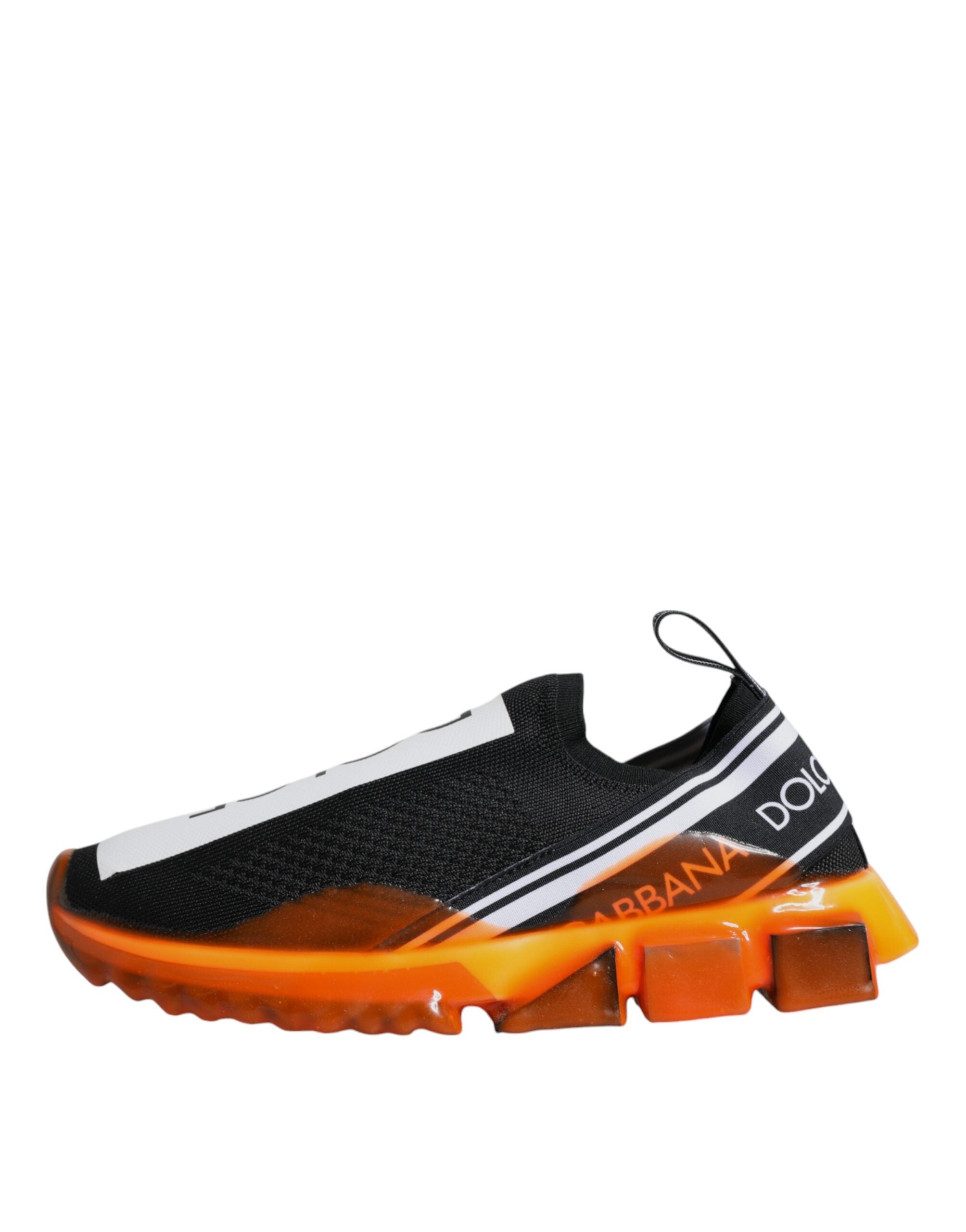 Dolce & Gabbana Black Orange Sorrento Slip On Sneakers Shoes -   -  Dolce & Gabbana.
