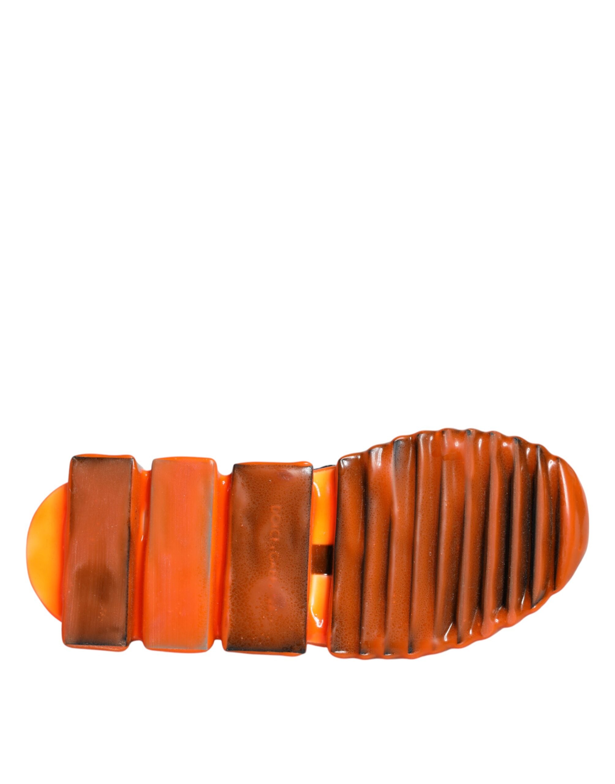 Dolce & Gabbana Black Orange Sorrento Slip On Sneakers Shoes -   -  Dolce & Gabbana.