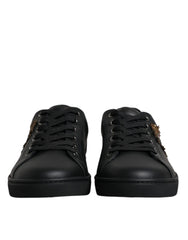 Dolce & Gabbana Black London Sacred Heart Men Sneakers Shoes -   -  Dolce & Gabbana.