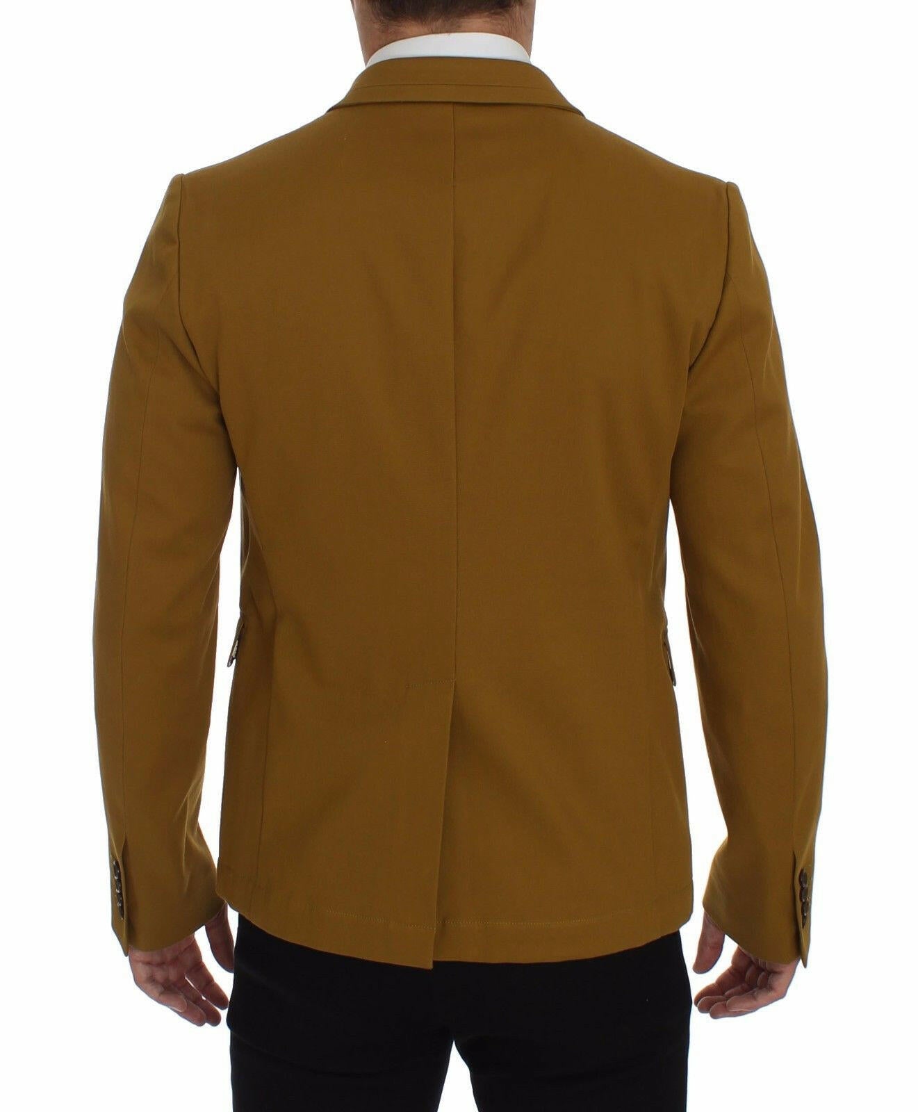 Dolce & Gabbana Yellow Cotton Stretch Blazer -   -  Dolce & Gabbana.