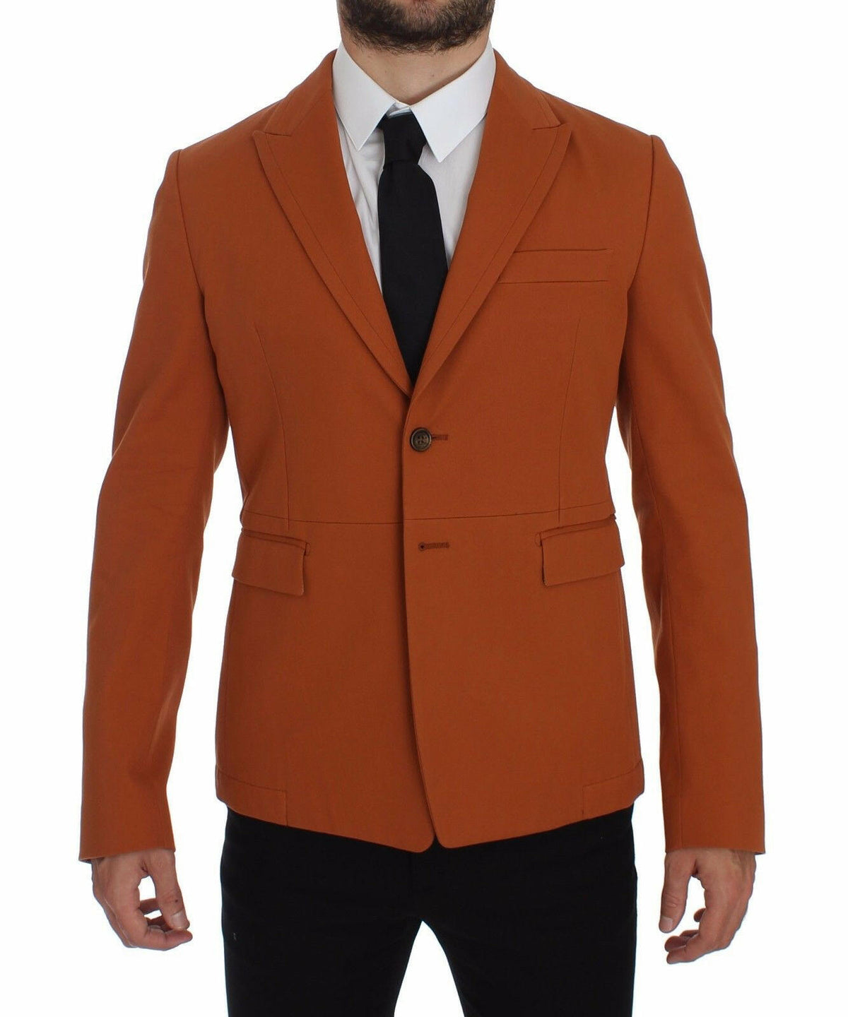 Dolce & Gabbana Orange Cotton Stretch Blazer -   -  Dolce & Gabbana.