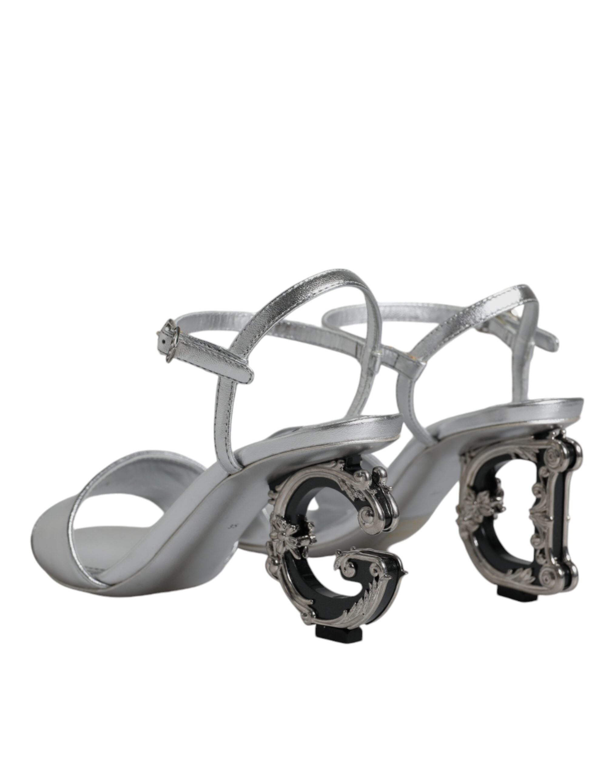 Dolce & Gabbana Silver KEIRA Heels Ankle Strap Sandals Shoes -   -  Dolce & Gabbana.