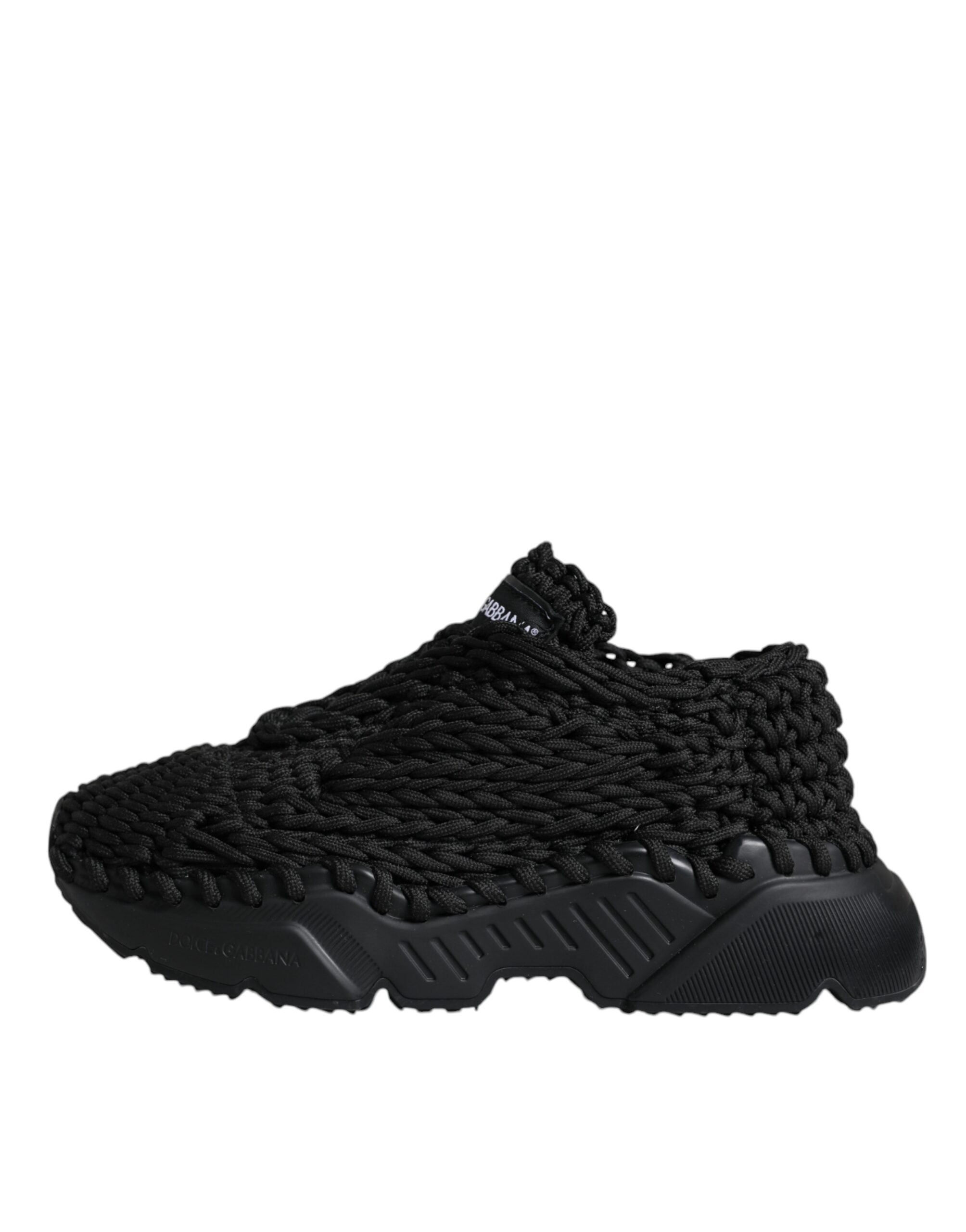 Dolce & Gabbana Black Knitted Daymaster Sneakers Shoes -   -  Dolce & Gabbana.